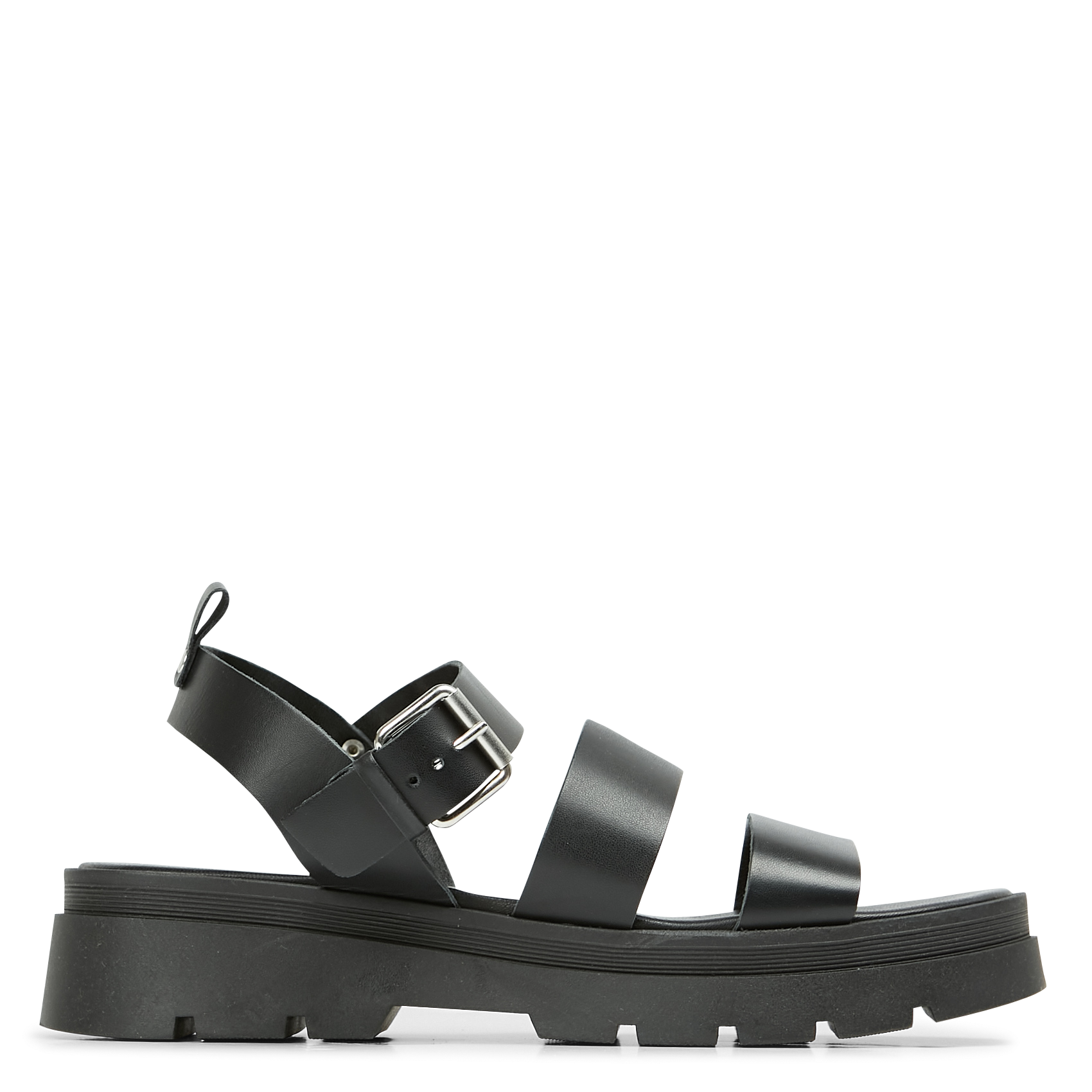 Leren sandalen met plateauzool JONAK Zwart