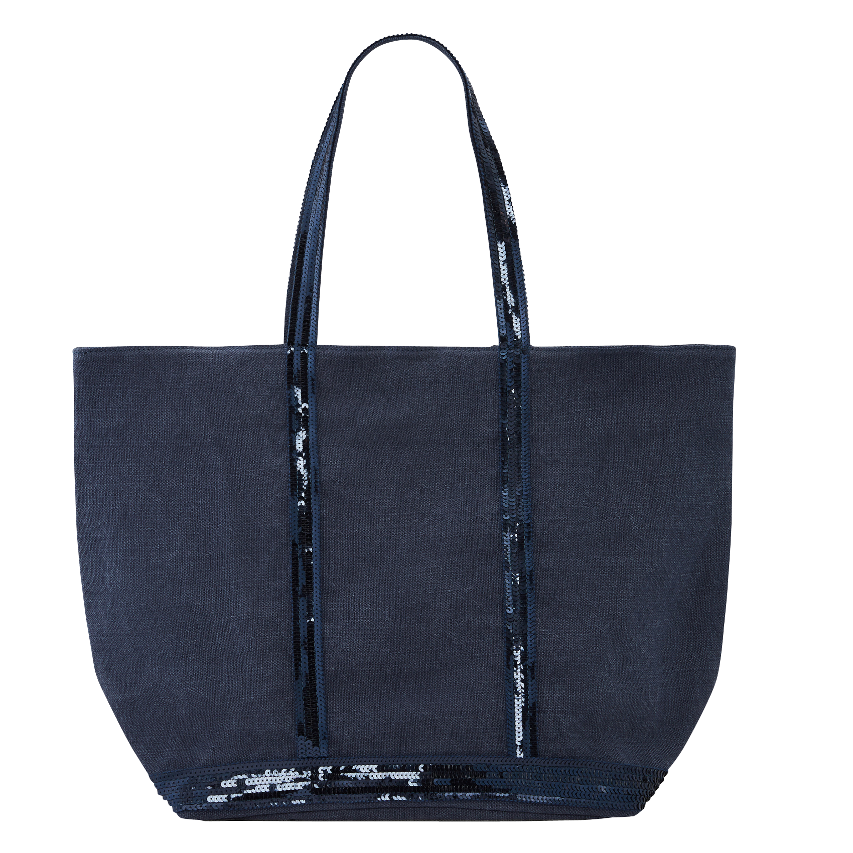 Linnen shopper met borduursel en lovertjes VANESSA BRUNO