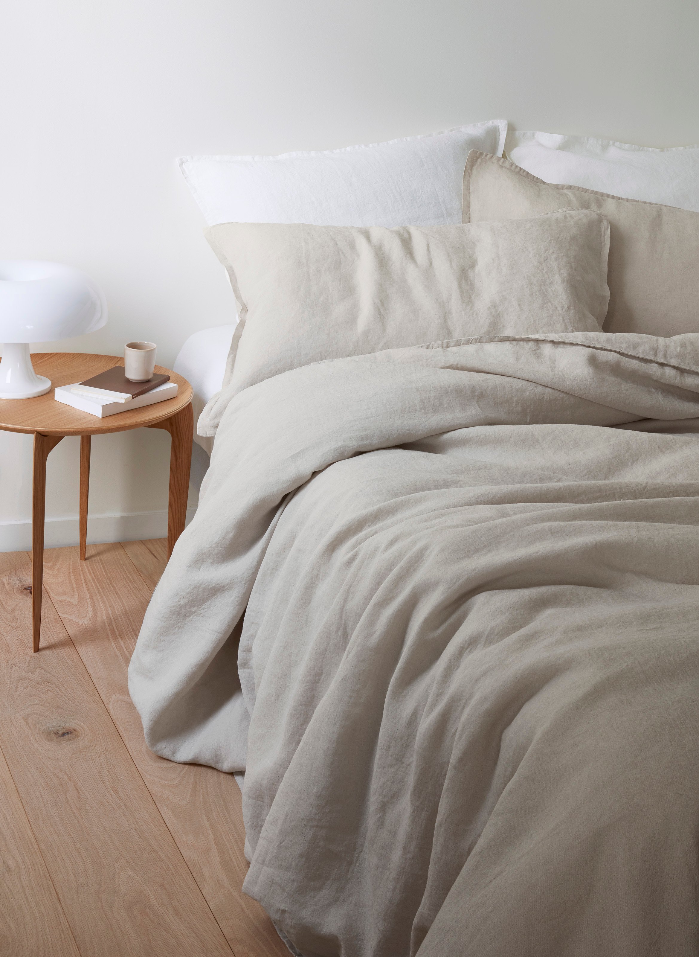 Bettbezug aus gewaschenem Leinen AU PRINTEMPS PARIS MAISON Beige