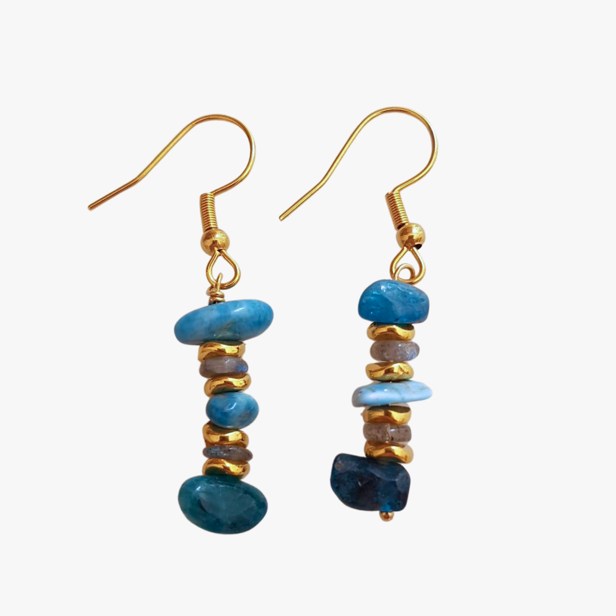 Apatite earrings GINANDGER Blue