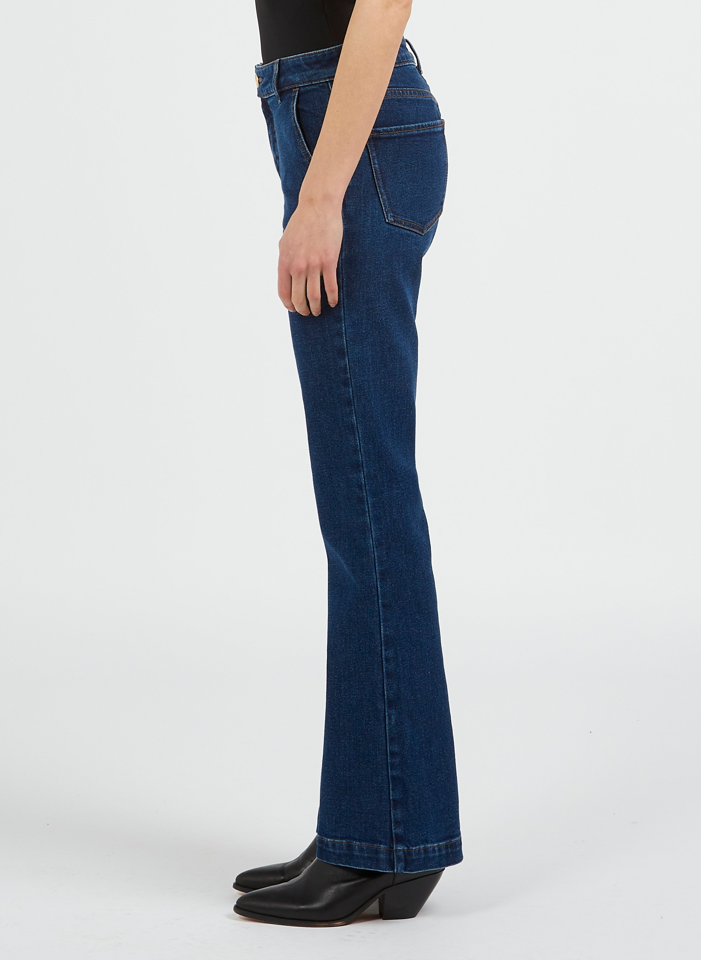 Jean flare en coton mélangé I CODE Bleu