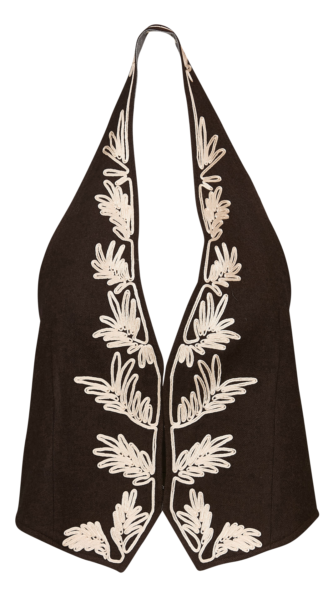 Getailleerd vest met V-hals DIEGA Bruin