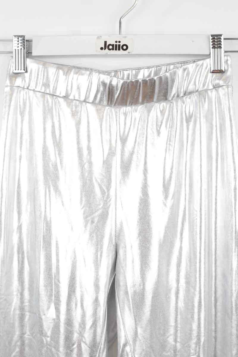 Pantalon slim argent MODETROTTER - Seconde Main Argent