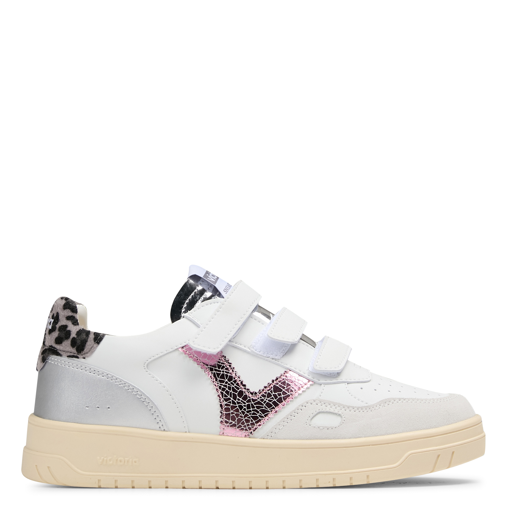 Baskets basses à scratchs  VICTORIA Rose