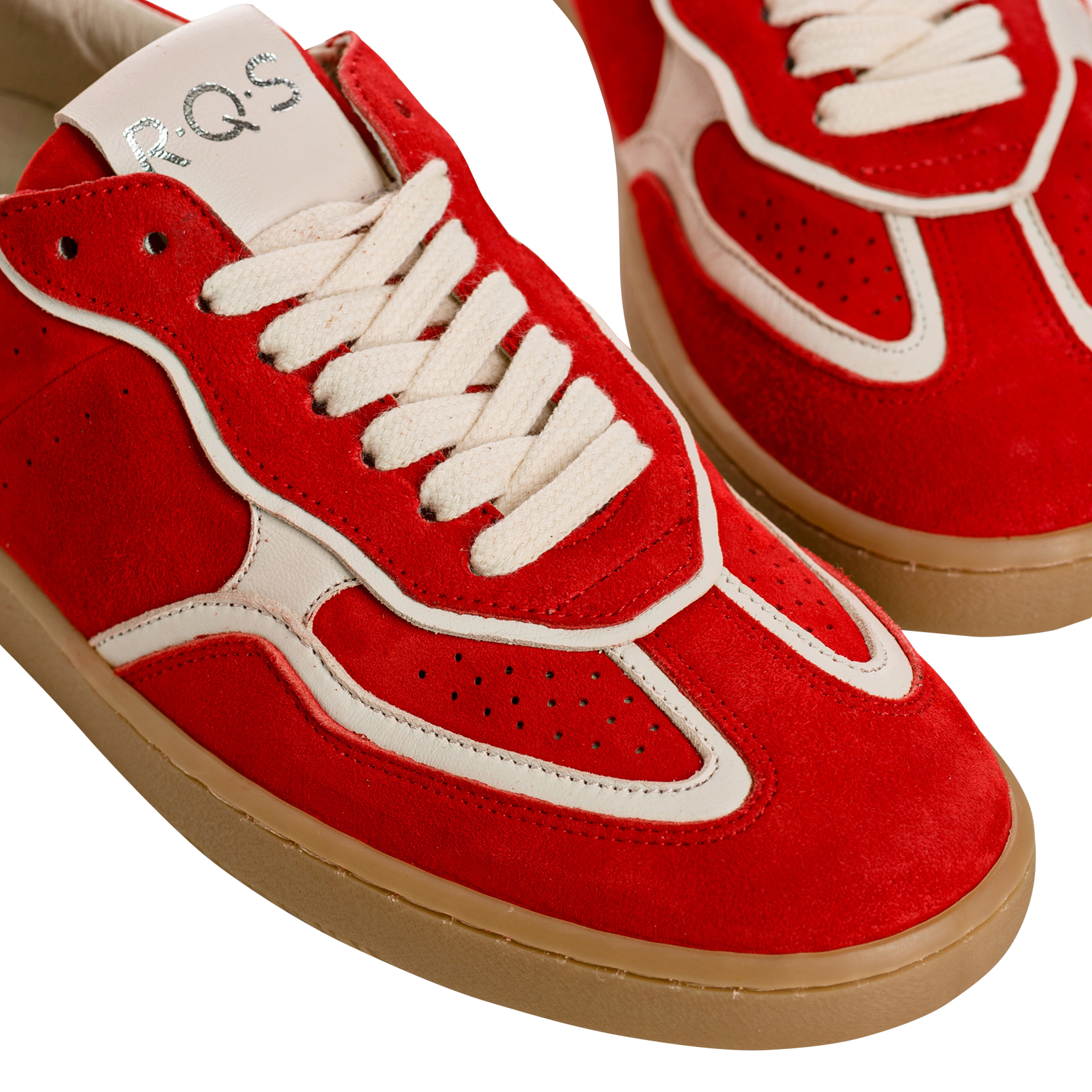 Baskets basses en cuir REQINS Rouge