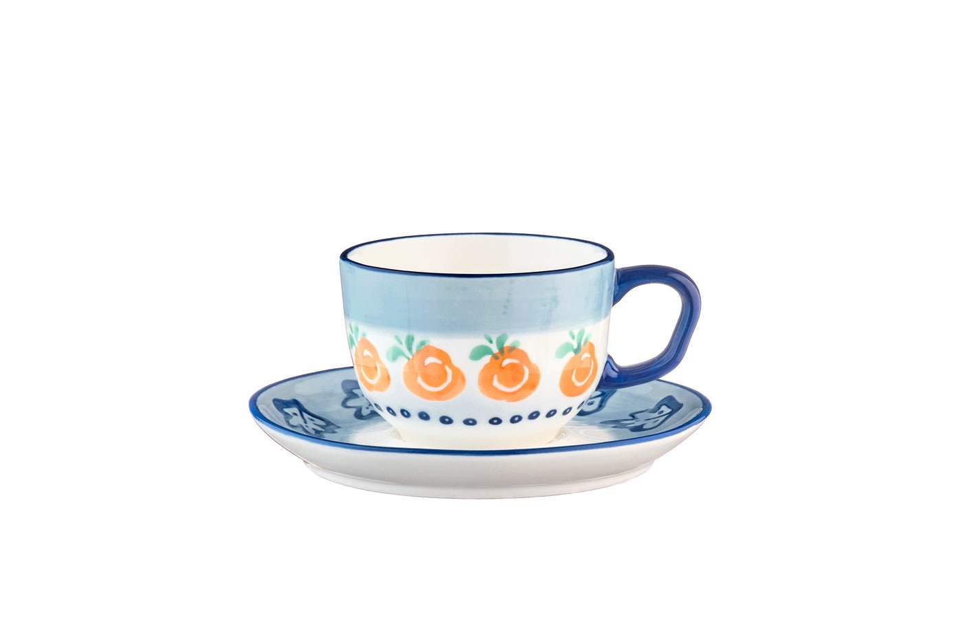 Napoli cup 20cl and saucer ø15cm - 8 pieces - citrus BJORN White