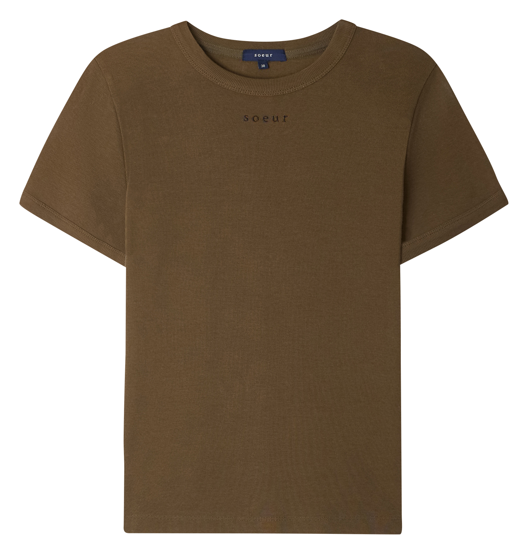 Fitted cotton t-shirt ARISTIDE Kaki fonce