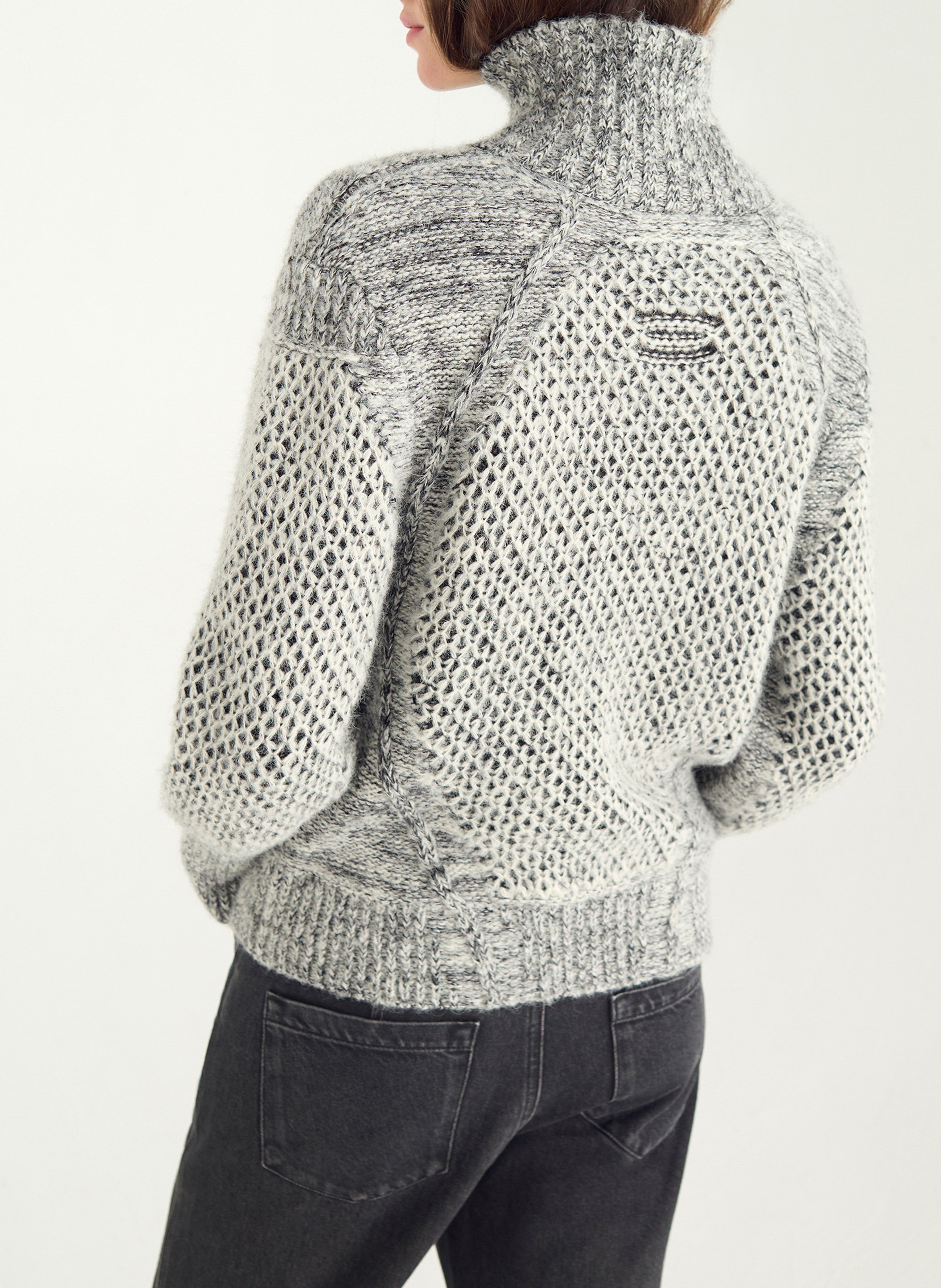 Rechte coltrui | wolblend COTELAC Zwart