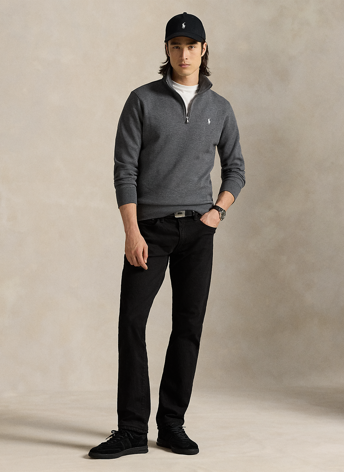 Sweater met opstaande kraag - katoenblend POLO RALPH LAUREN Grijs