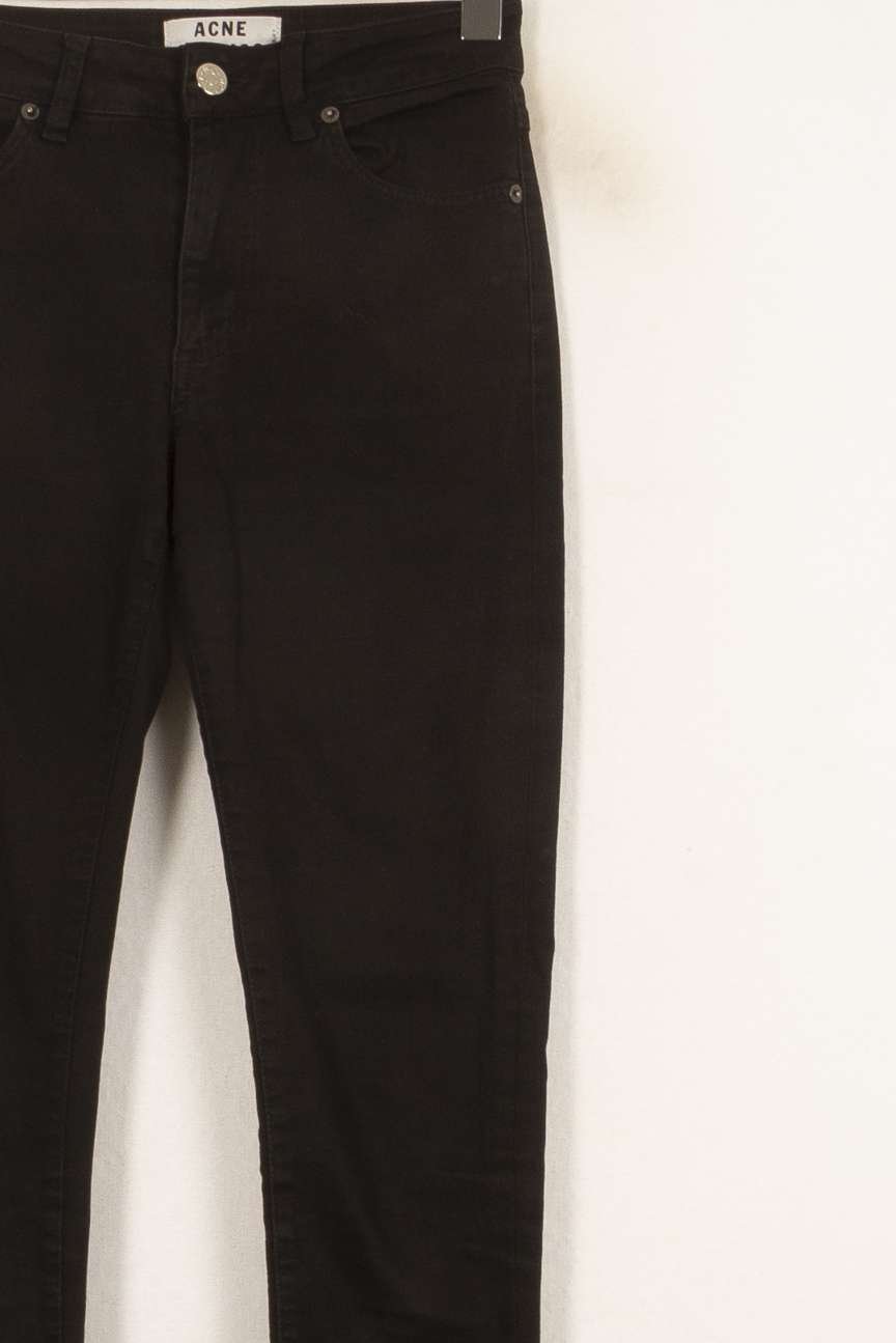Cropped slim jeans with studs ACNE STUDIOS - Seconde Main Black