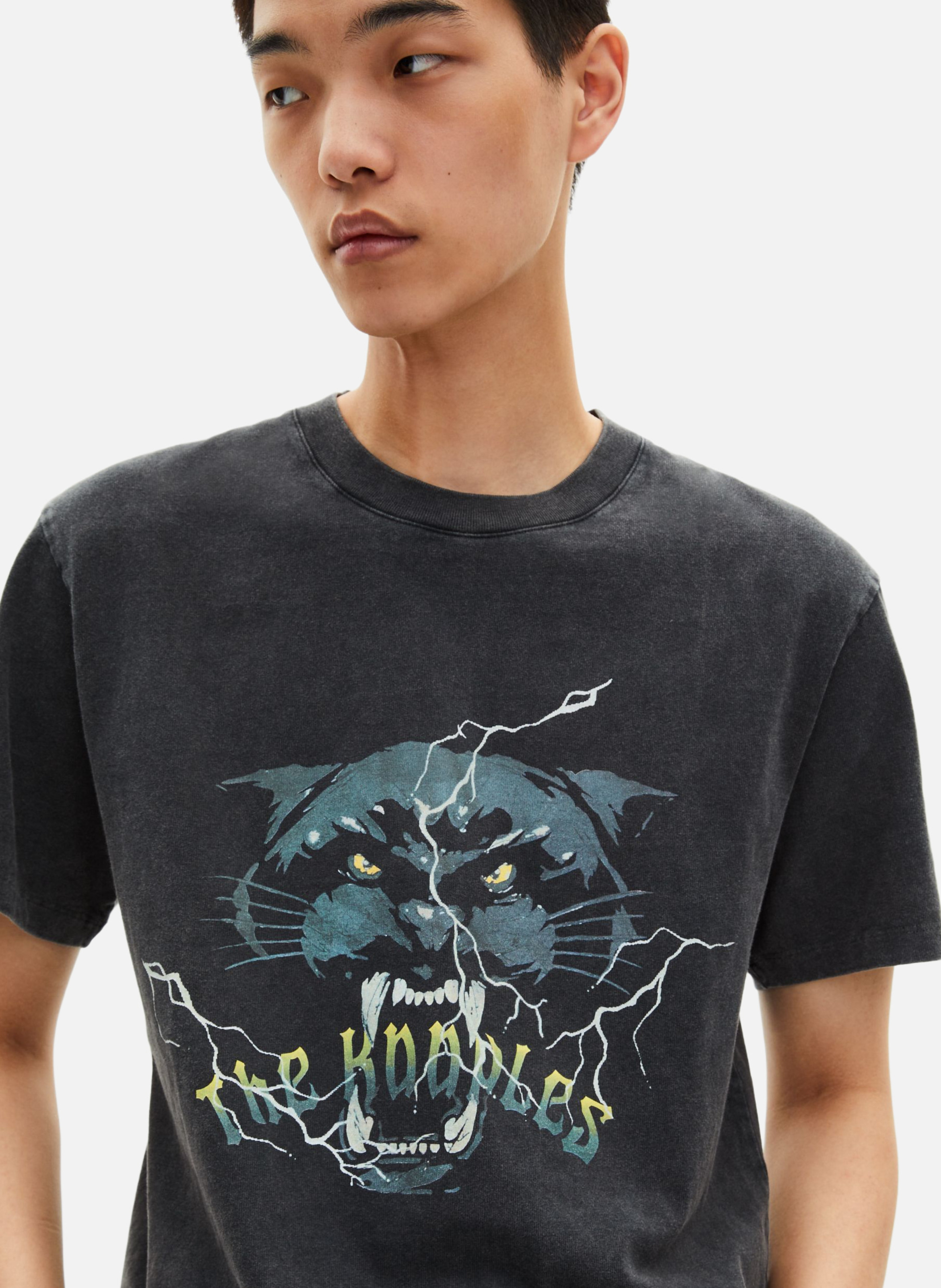 T-shirt avec sérigraphie 'panther head' THE KOOPLES Noir