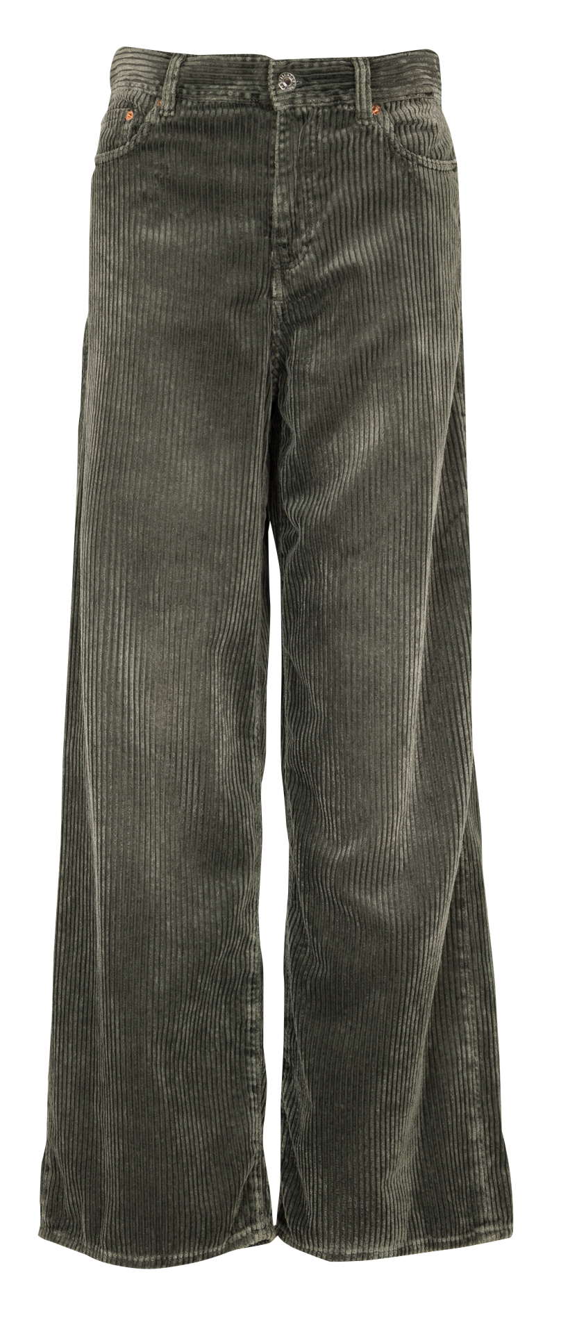 Wijde broek met hoge taille - katoenblend BELLEROSE Kaki