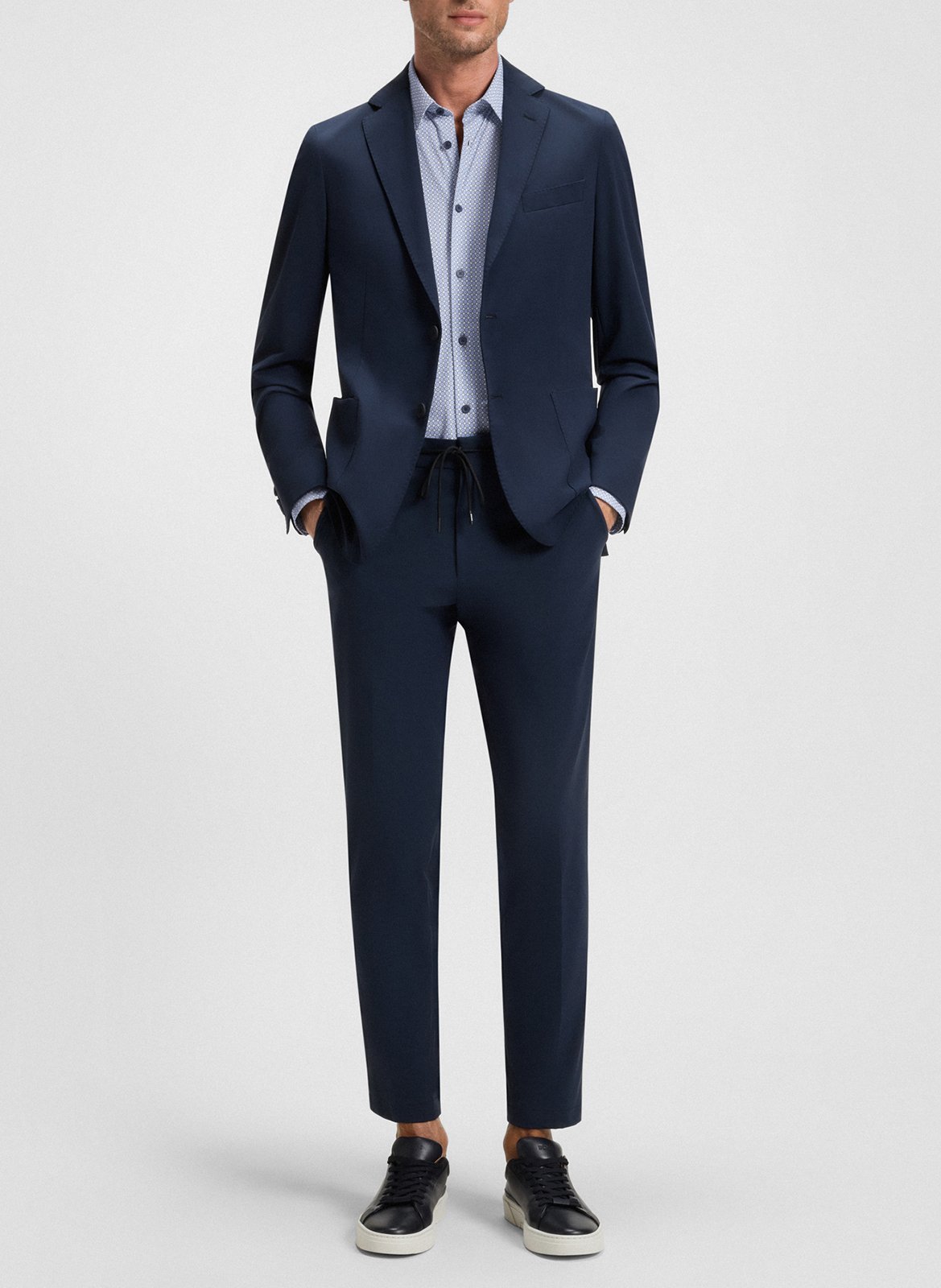 Slim-fit patterned shirt BOSS Blue