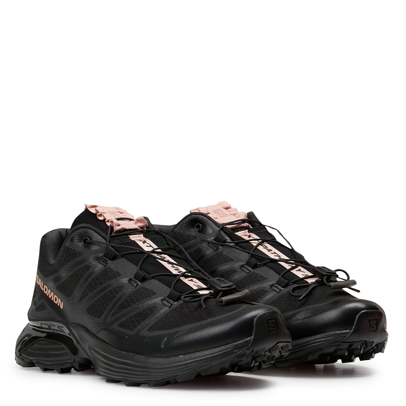 Baskets basses noeud et détails satinés SALOMON Noir