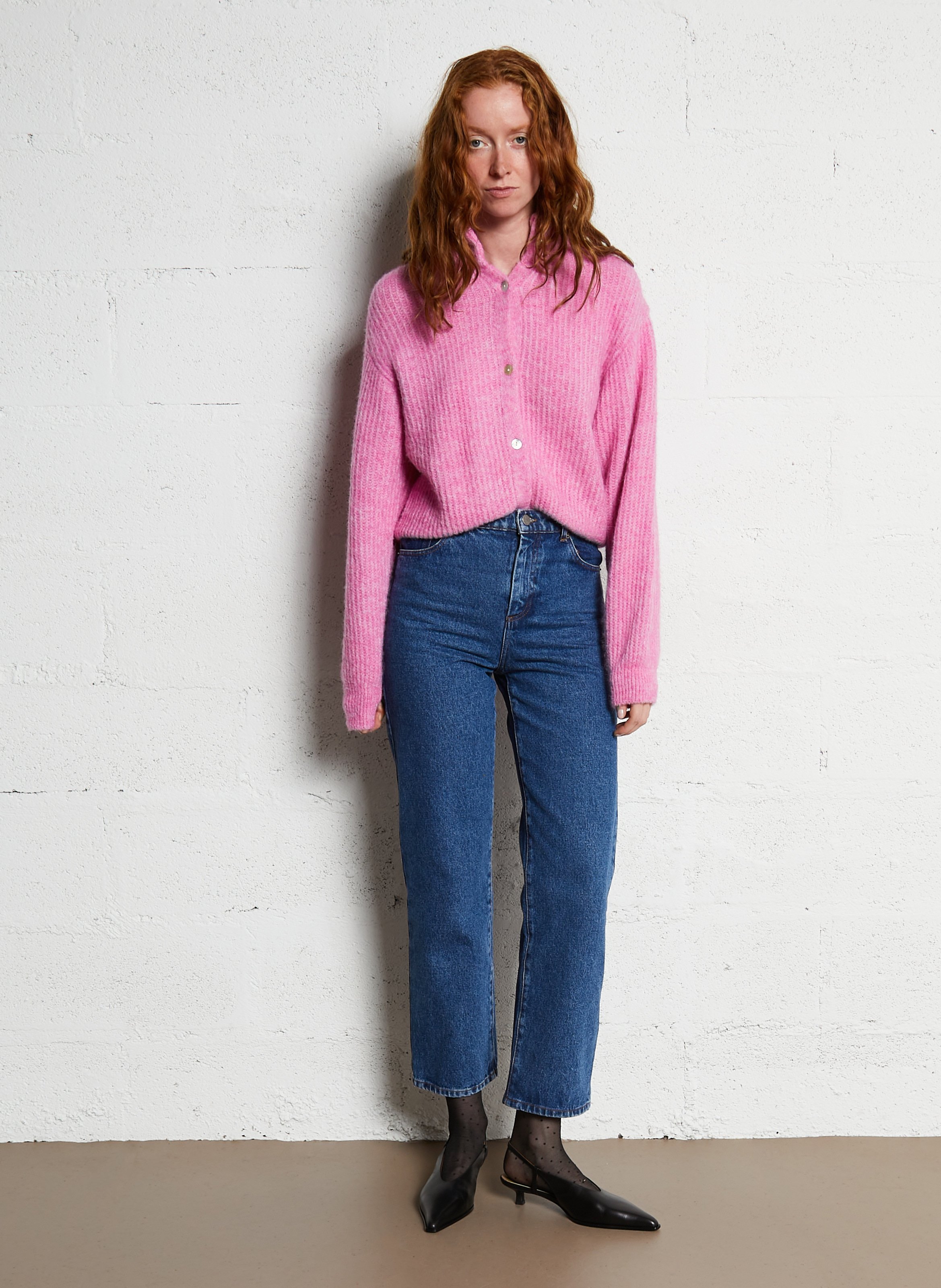 Braided faux leather slingback sandals MI/MAI Black