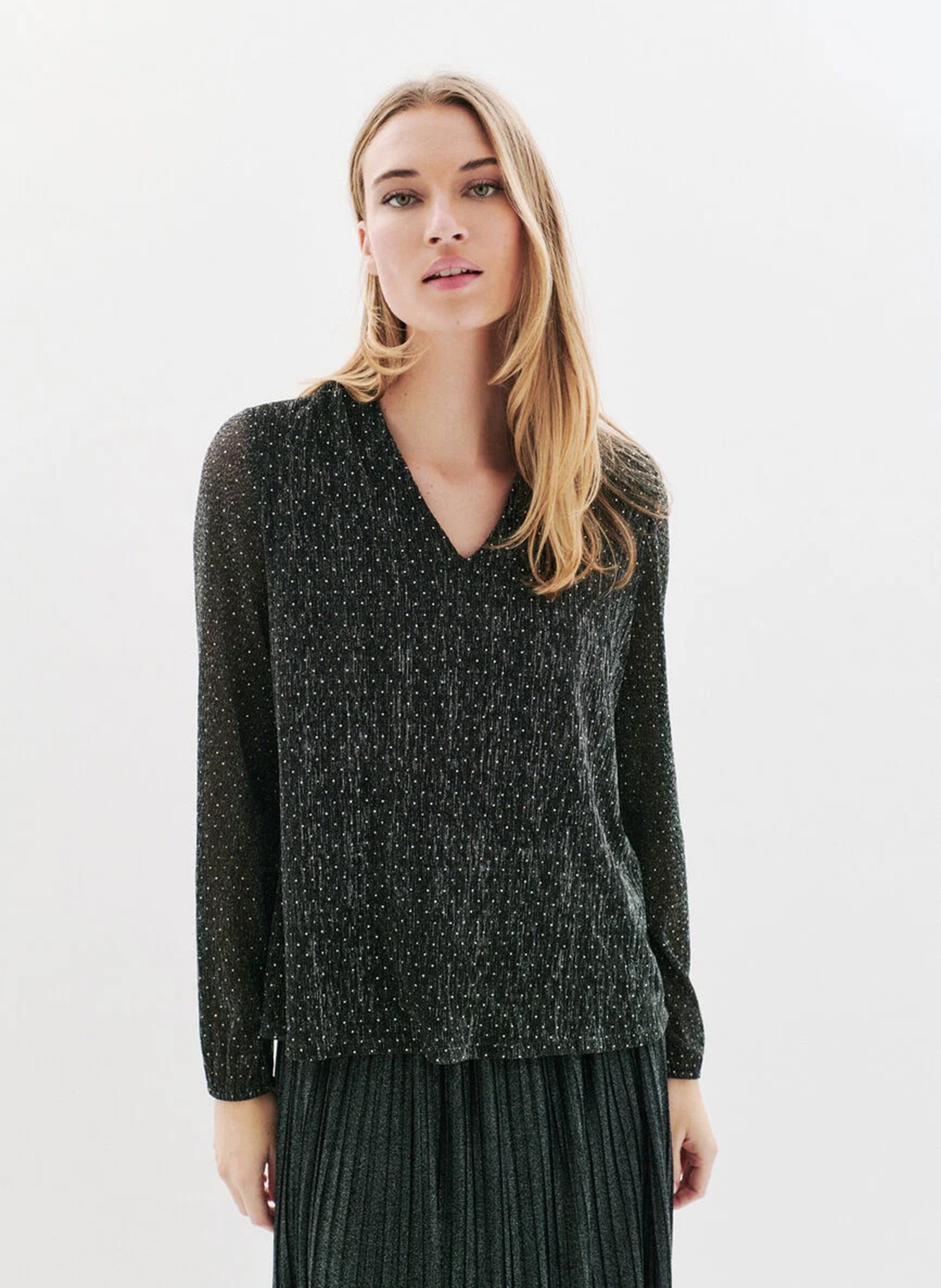 Pull col v  CAROLL Gris