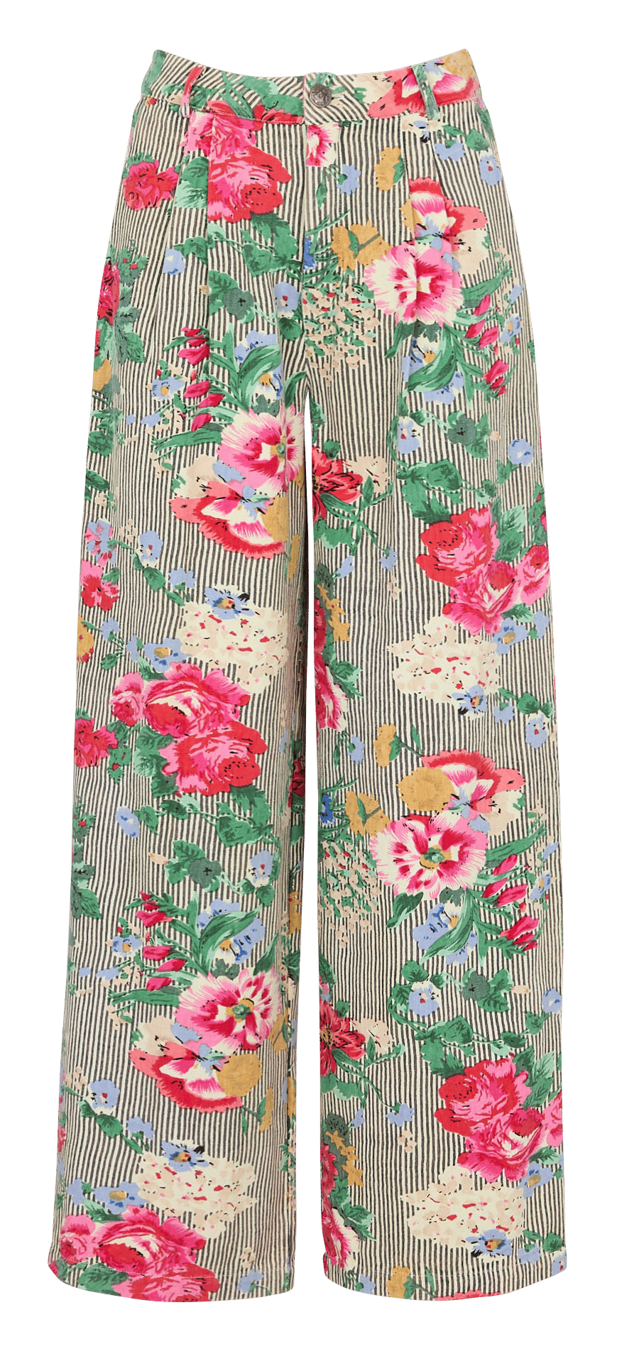 Wijde, katoenen jeans met print MAISON HOTEL Zwart