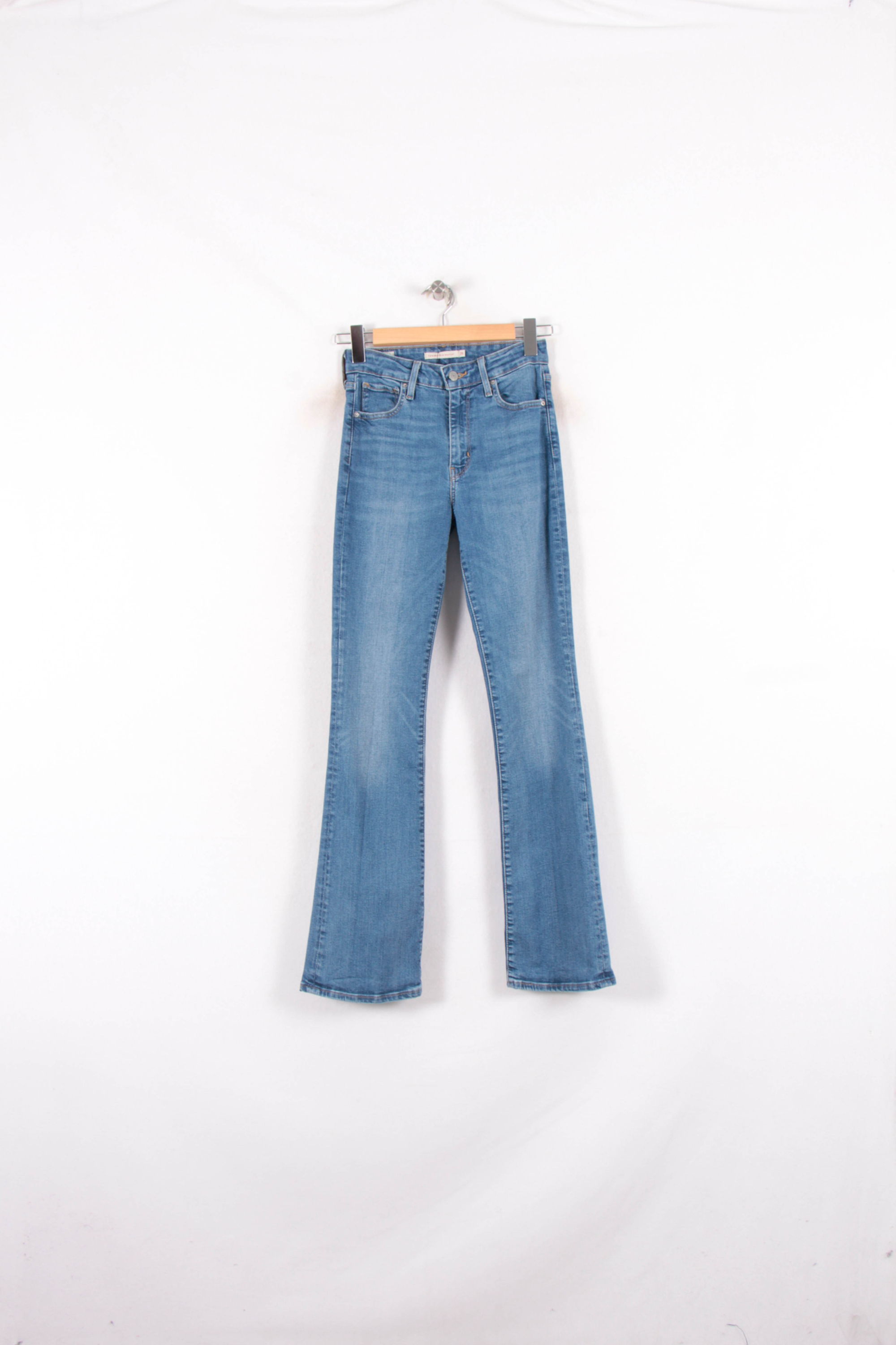 Cropped slim jeans with studs LEVI'S - Seconde main Blue