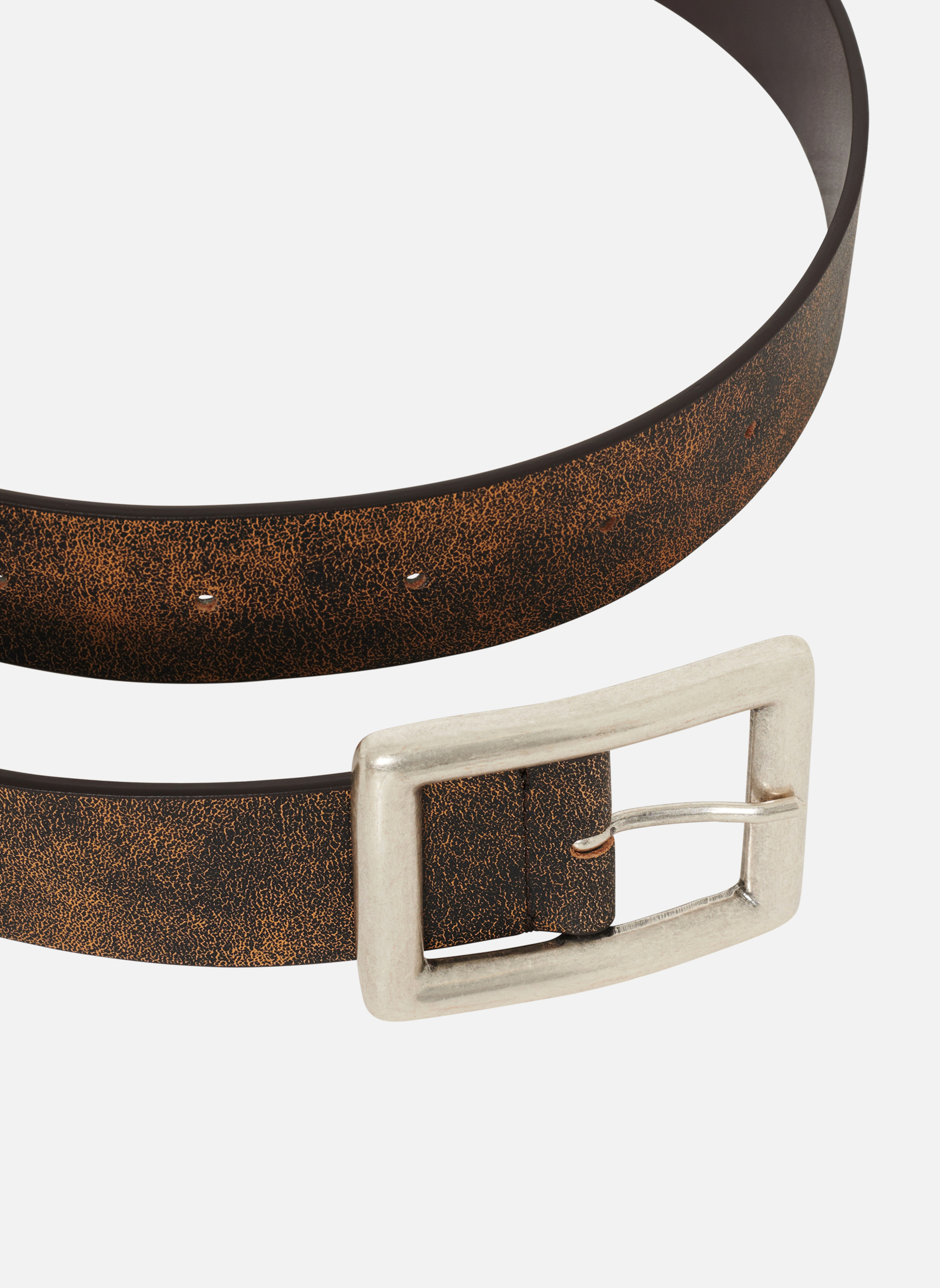 Vintage effect belt THE KOOPLES Brown