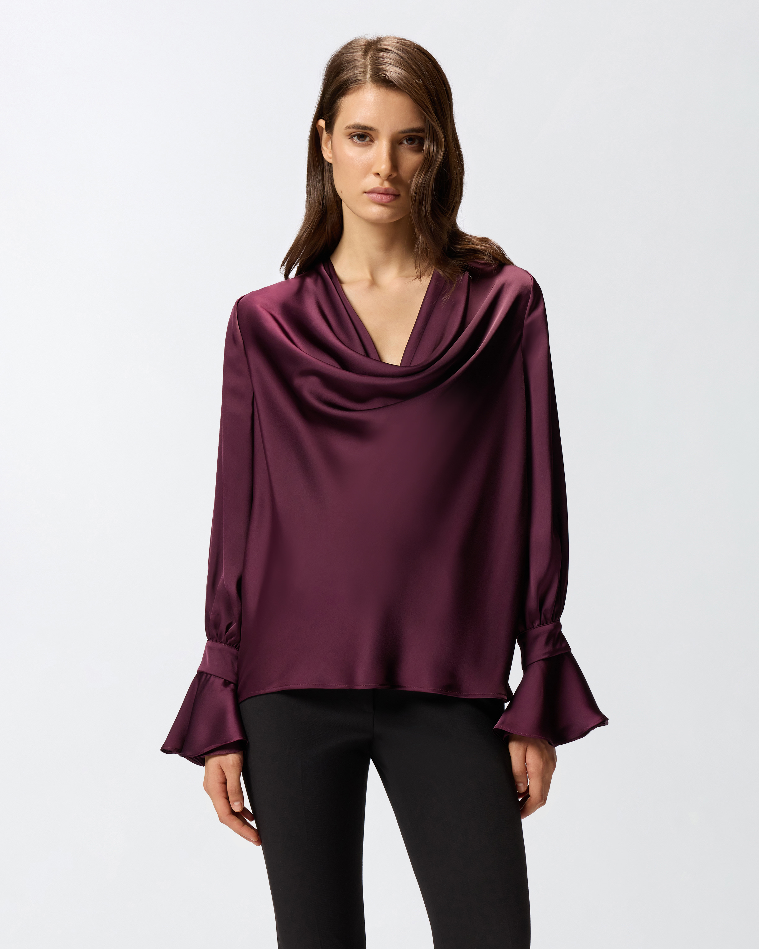 Flowy satin blouse PINKO Multicolored