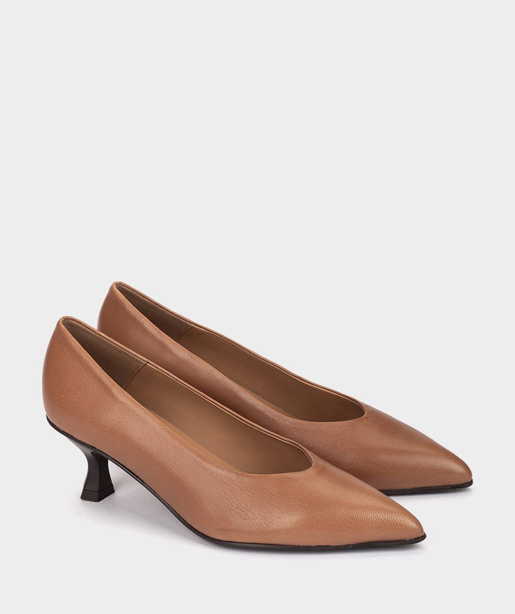 High-heeled brown leather shoe PEDRO MIRALLES Brown