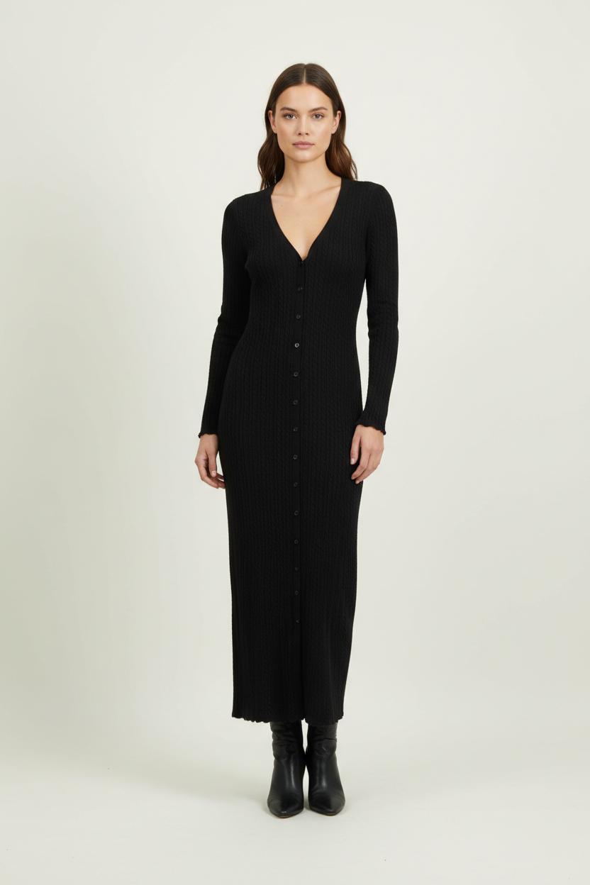 Long dress SEZANE - Seconde main Black