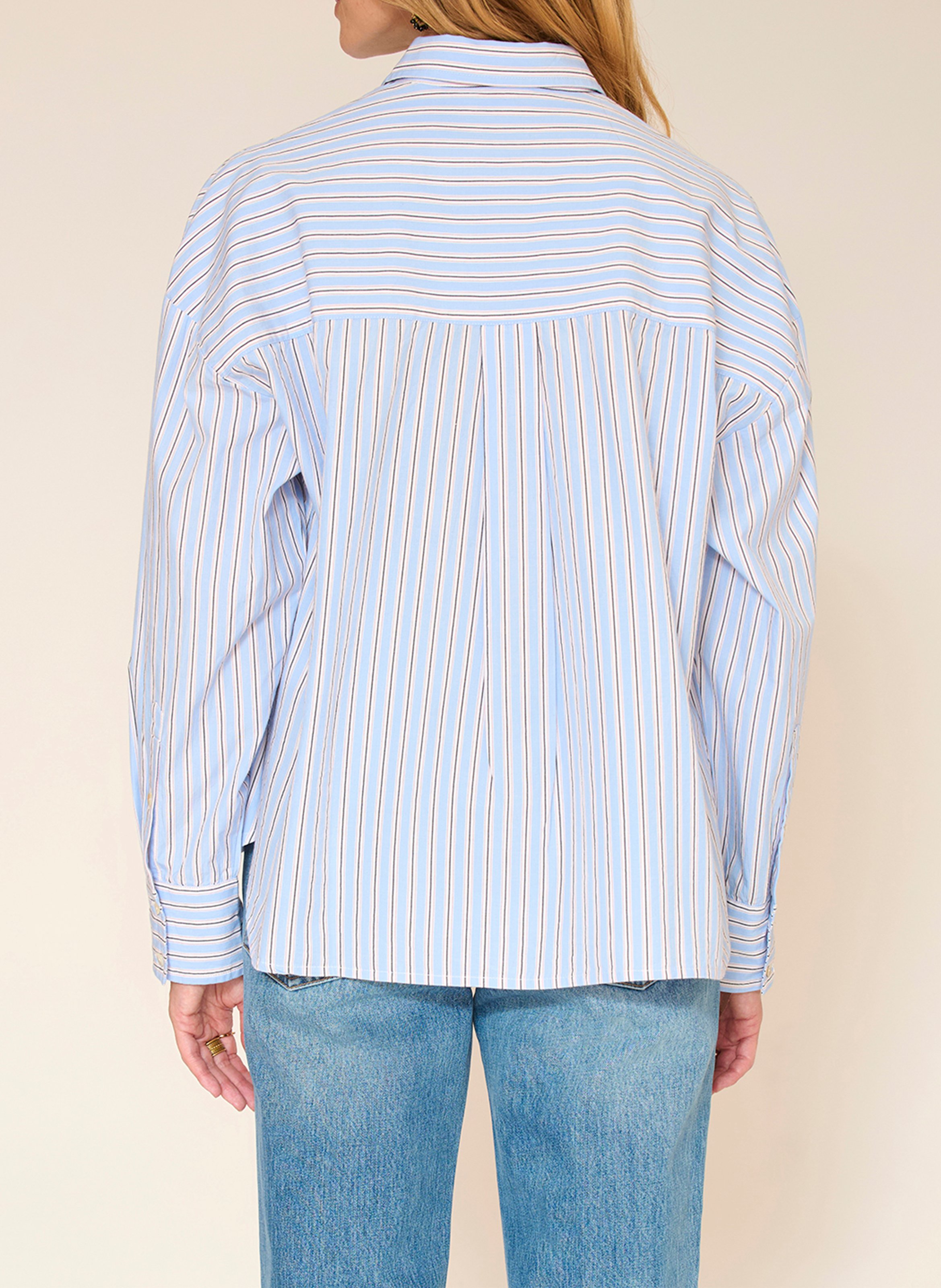 Baumwoll-Bluse MKT Blau