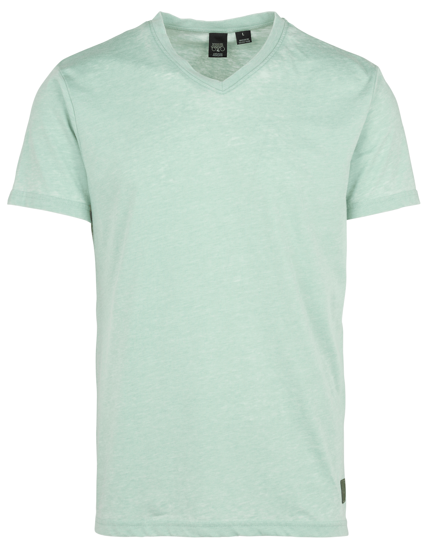 Tee-shirt droit chiné col V LE TEMPS DES CERISES