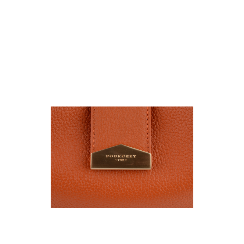 Beige messenger bag POURCHET Orange