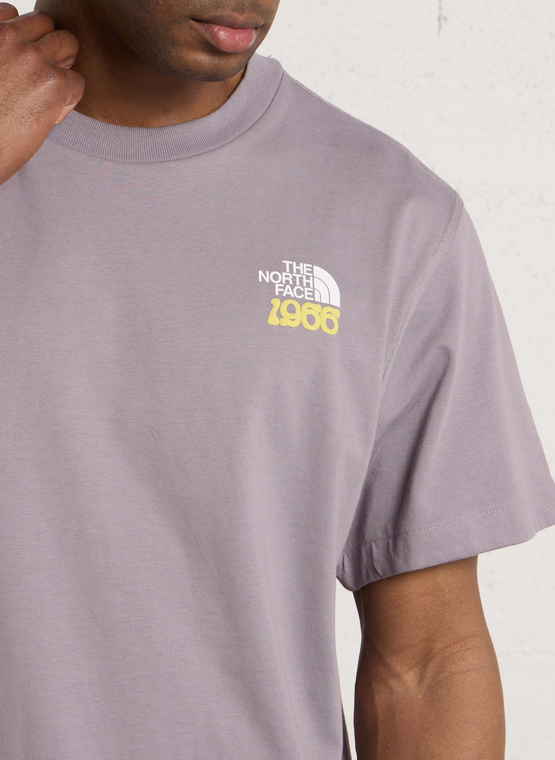 Recht, katoenen T-shirt met ronde hals en zeefdruk THE NORTH FACE Grijs