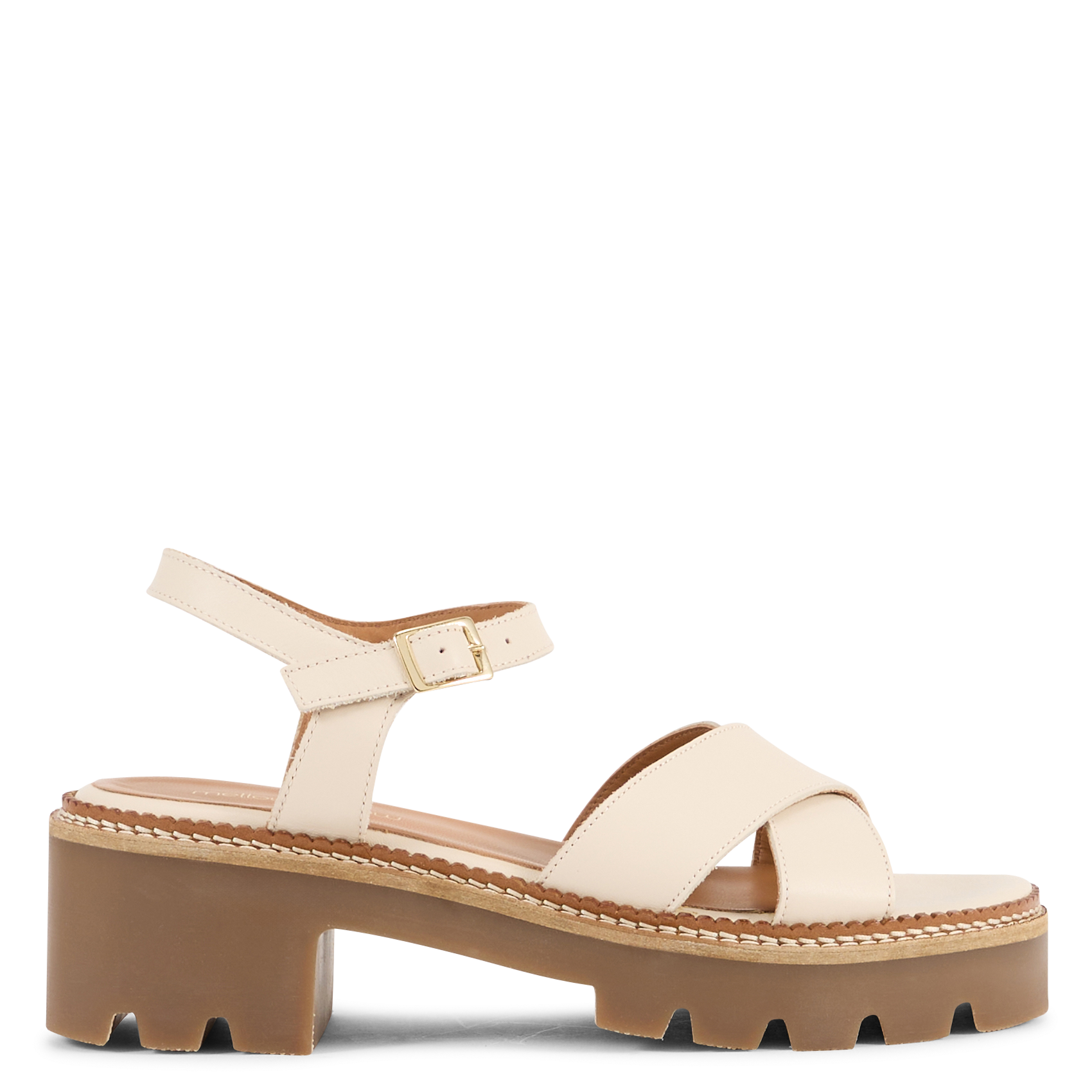 Fabia leather wedge sandals MELLOW YELLOW
