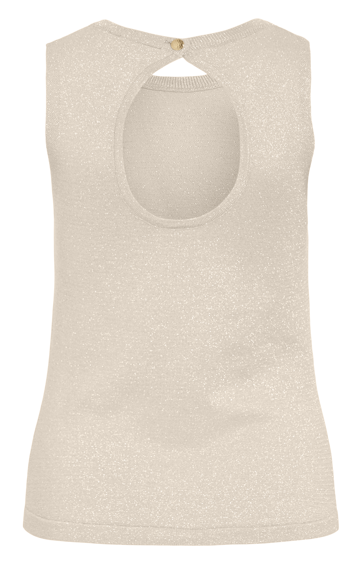 Top recto de cuello redondo en tejido de lurex VILA Gris