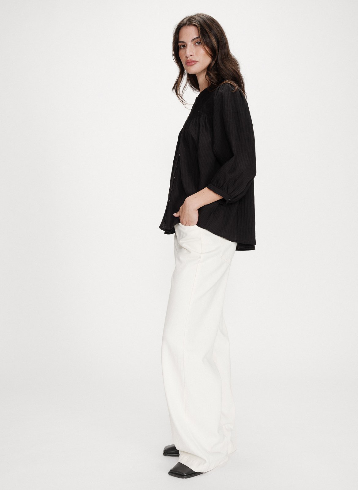 Blouse col rond  GRACE ET MILA Noir