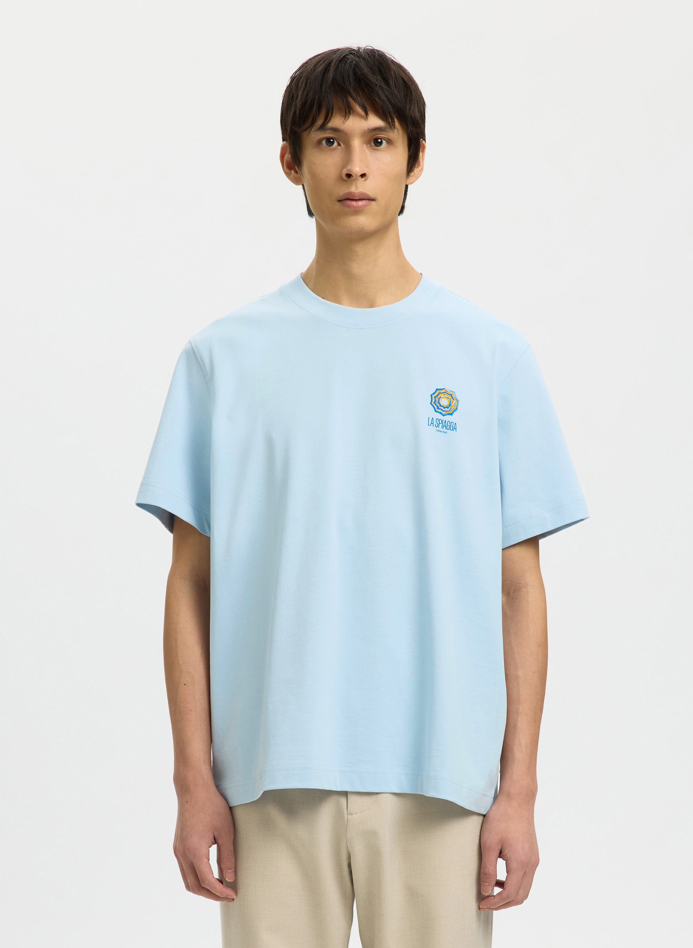 Oversized round neck organic cotton t-shirt SELECTED