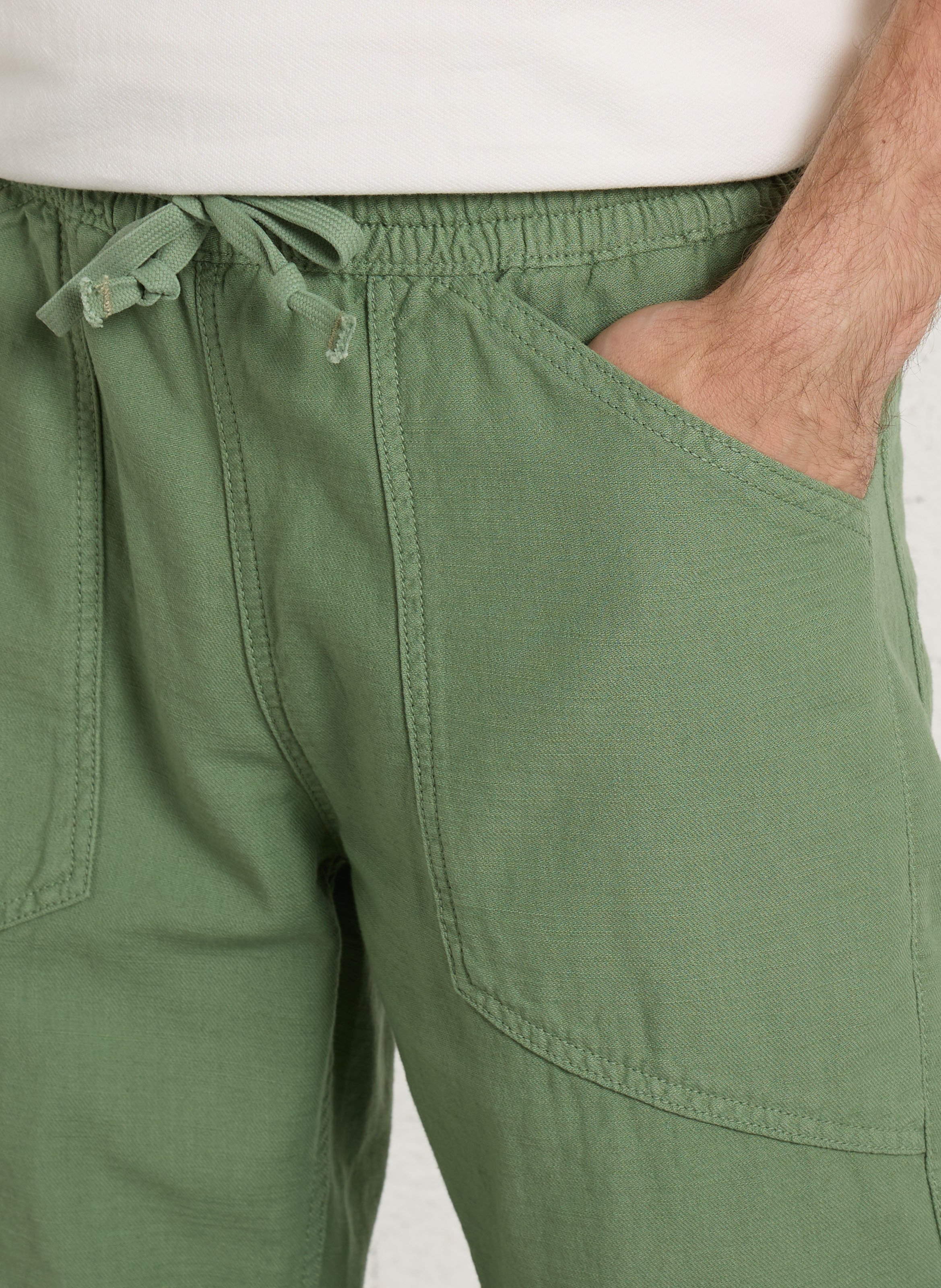 Slim-fit cotton cargo pants LE TEMPS DES CERISES Green