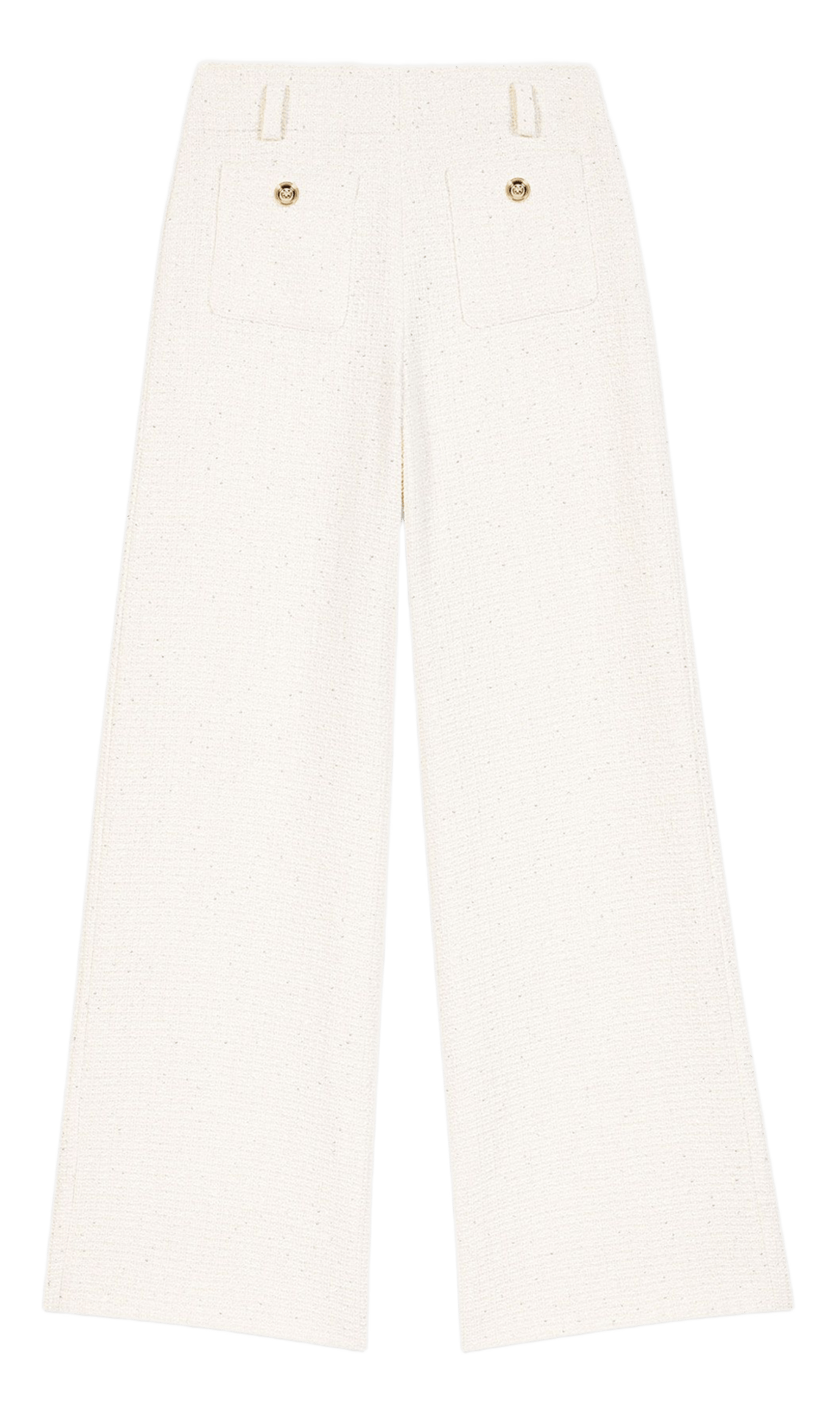 Wijde broek van tweed MAJE Beige