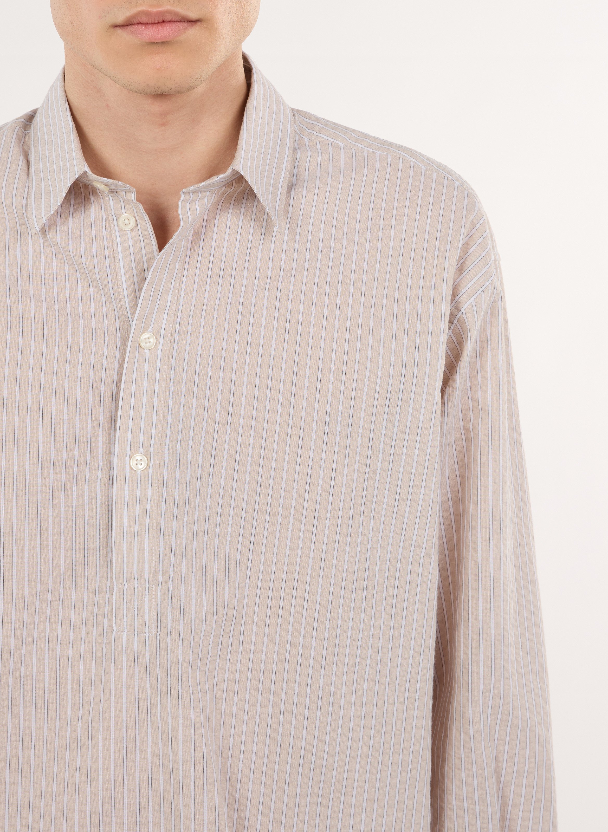 Baumwoll-Bluse SAISON 1865 Beige