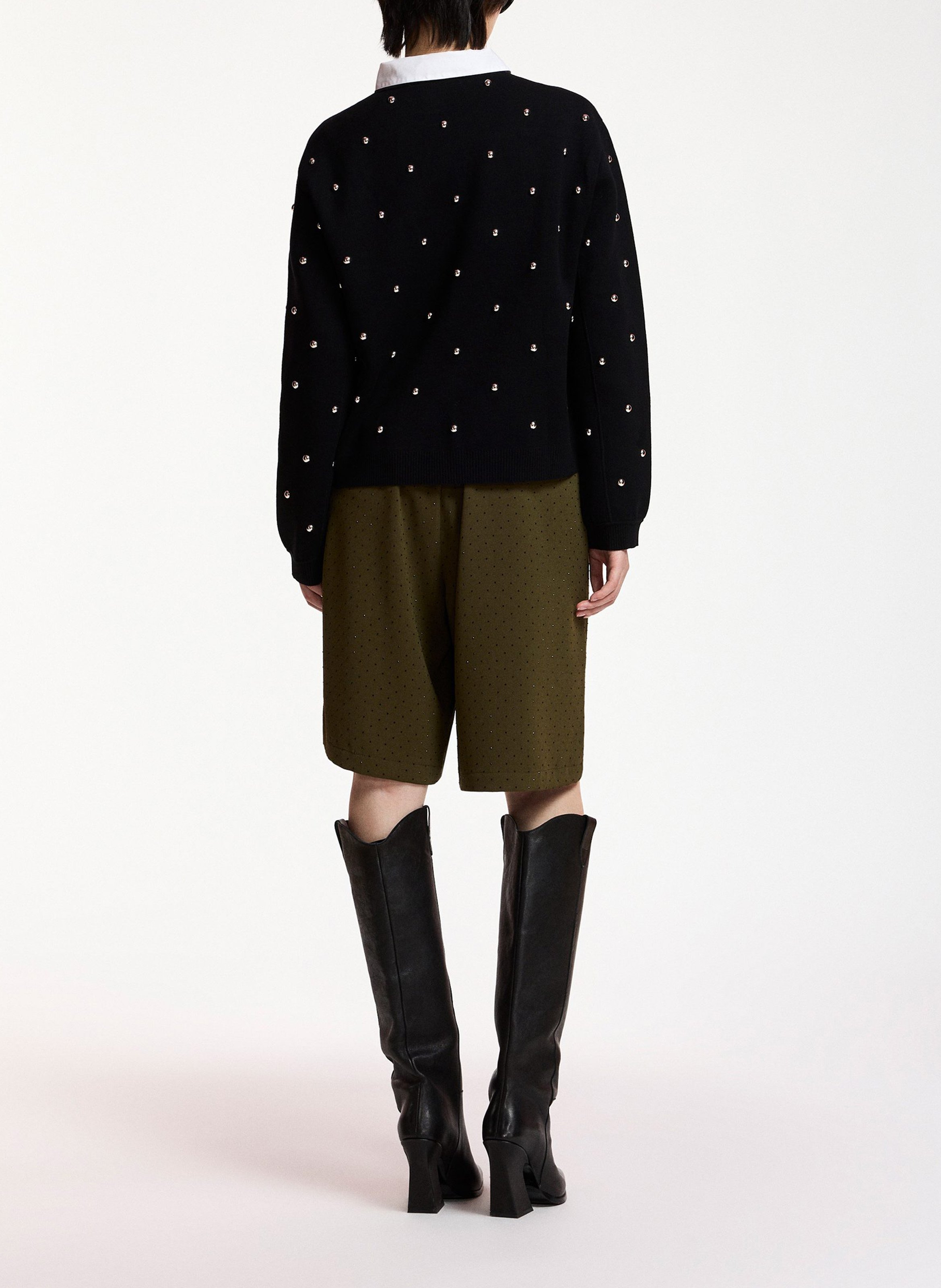 Pull col rond  ESSENTIEL ANTWERP Schwarz