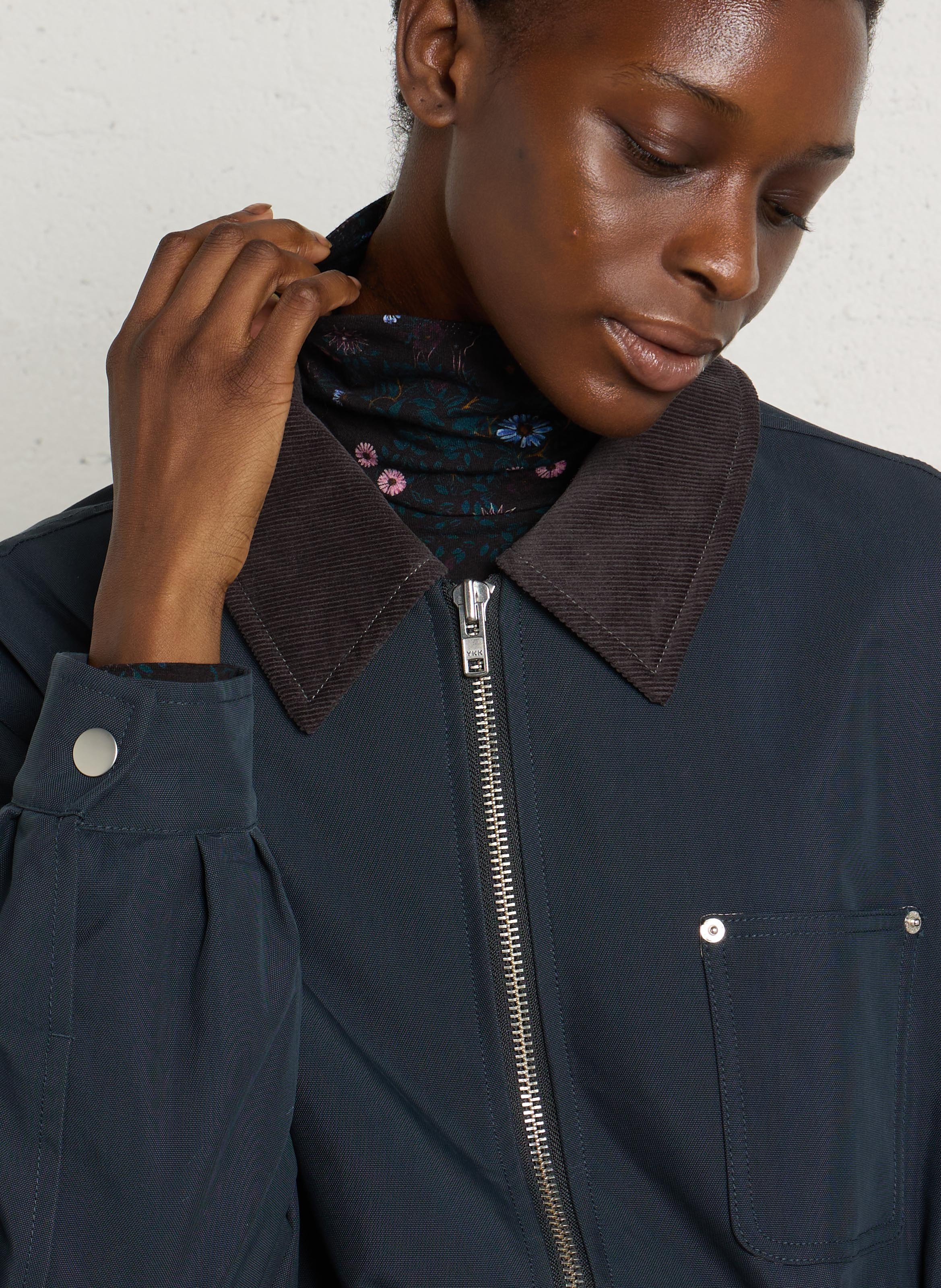 Cotton-blend jacket with classic collar BELLEROSE Blue