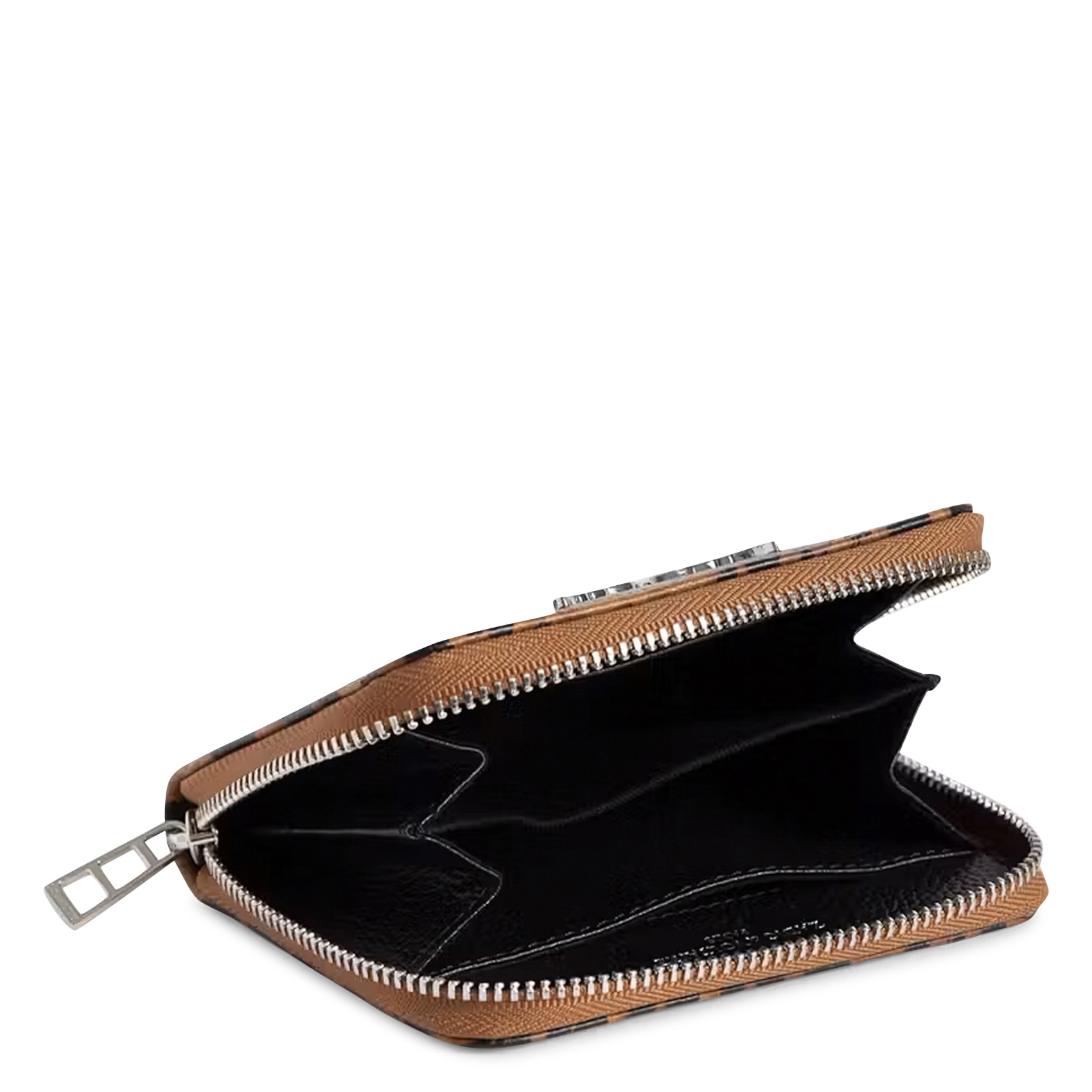 Leopard-Print Leder Reißverschluss Geldbörse ZADIG&VOLTAIRE Braun