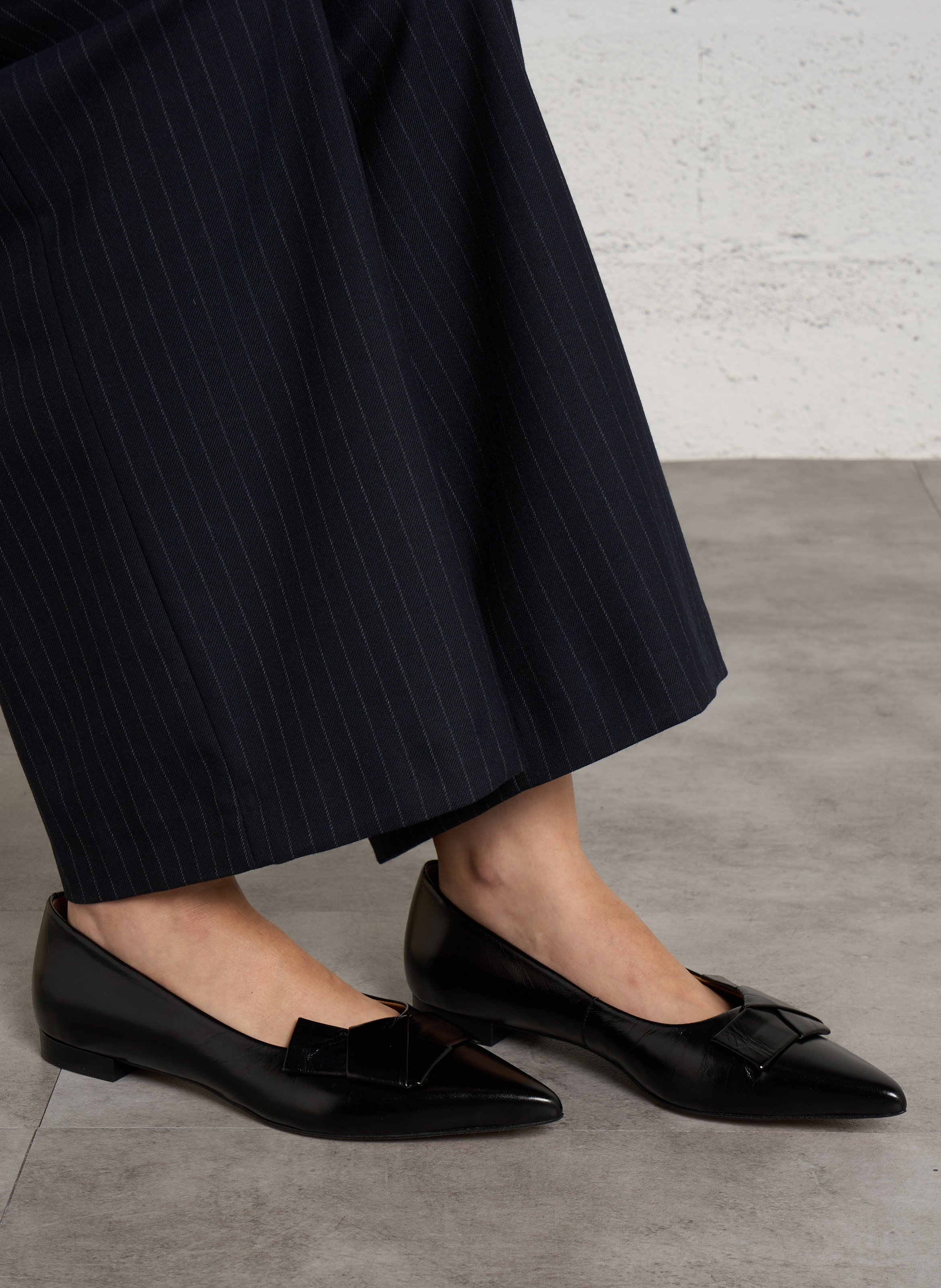 Leder-Ballerinas MAISON 123 Schwarz