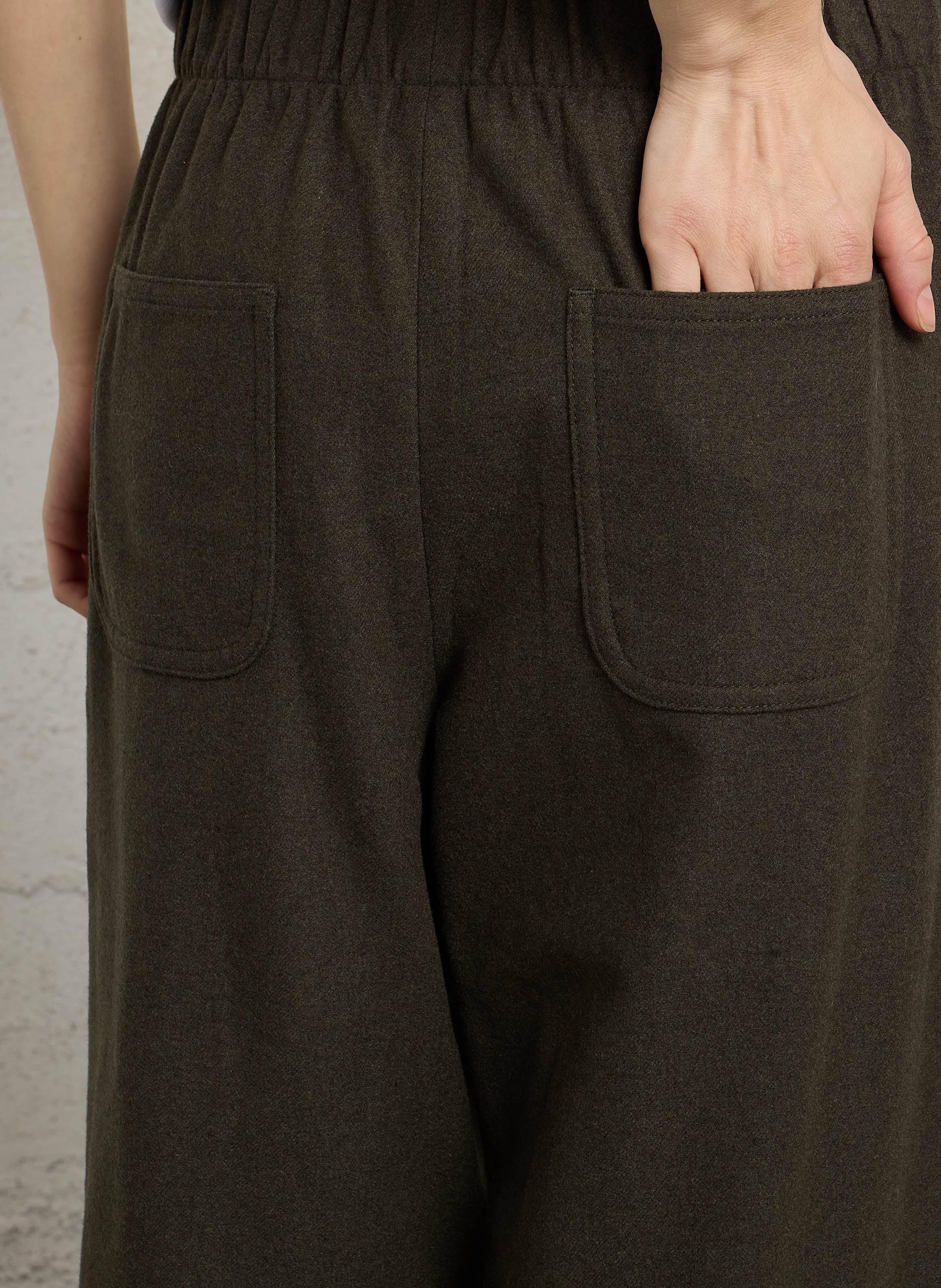 Wijde broek van katoenmix BELLEROSE Bruin