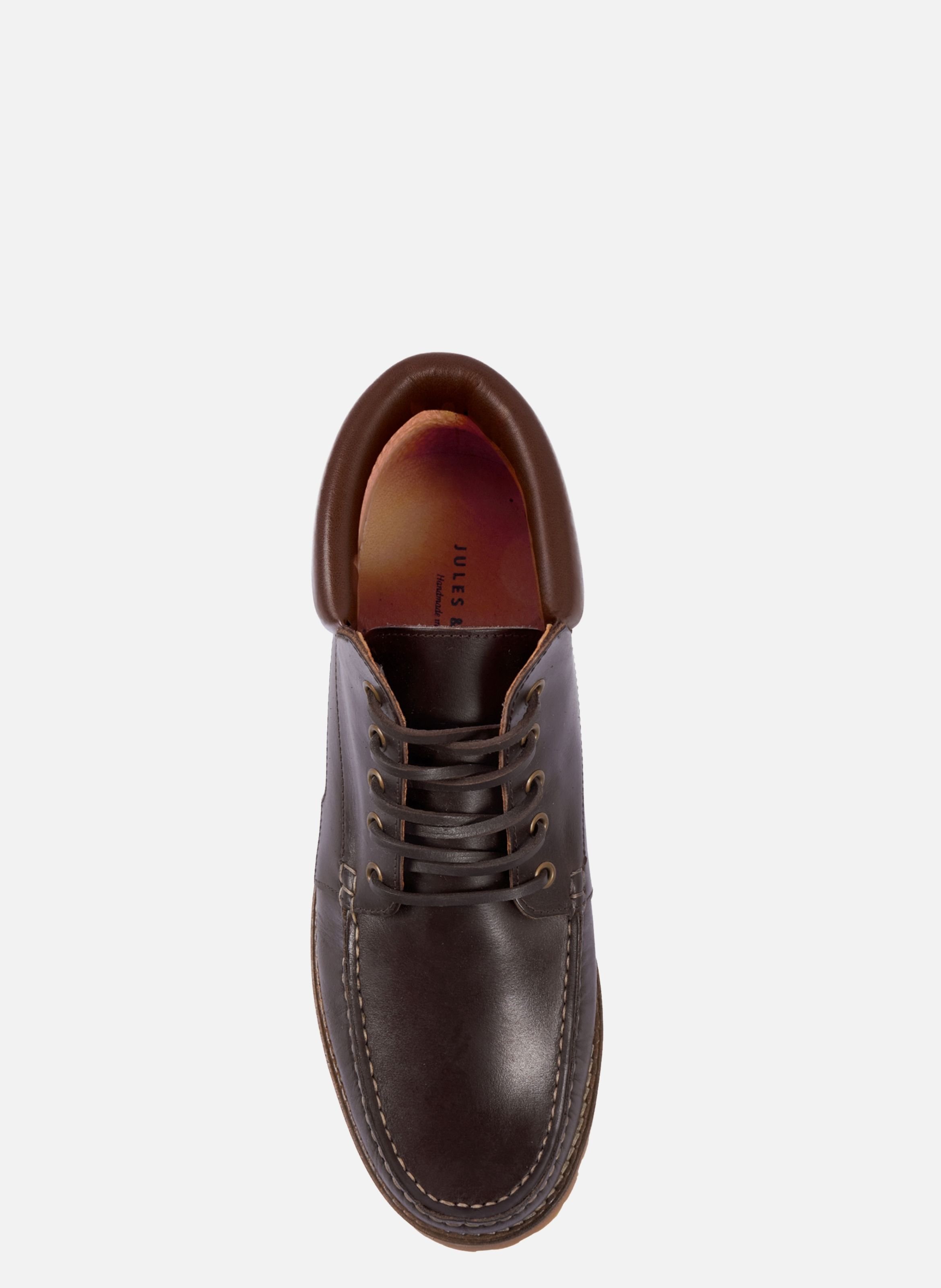 Boots bateau crampons tom cuir JULES & JENN Marron