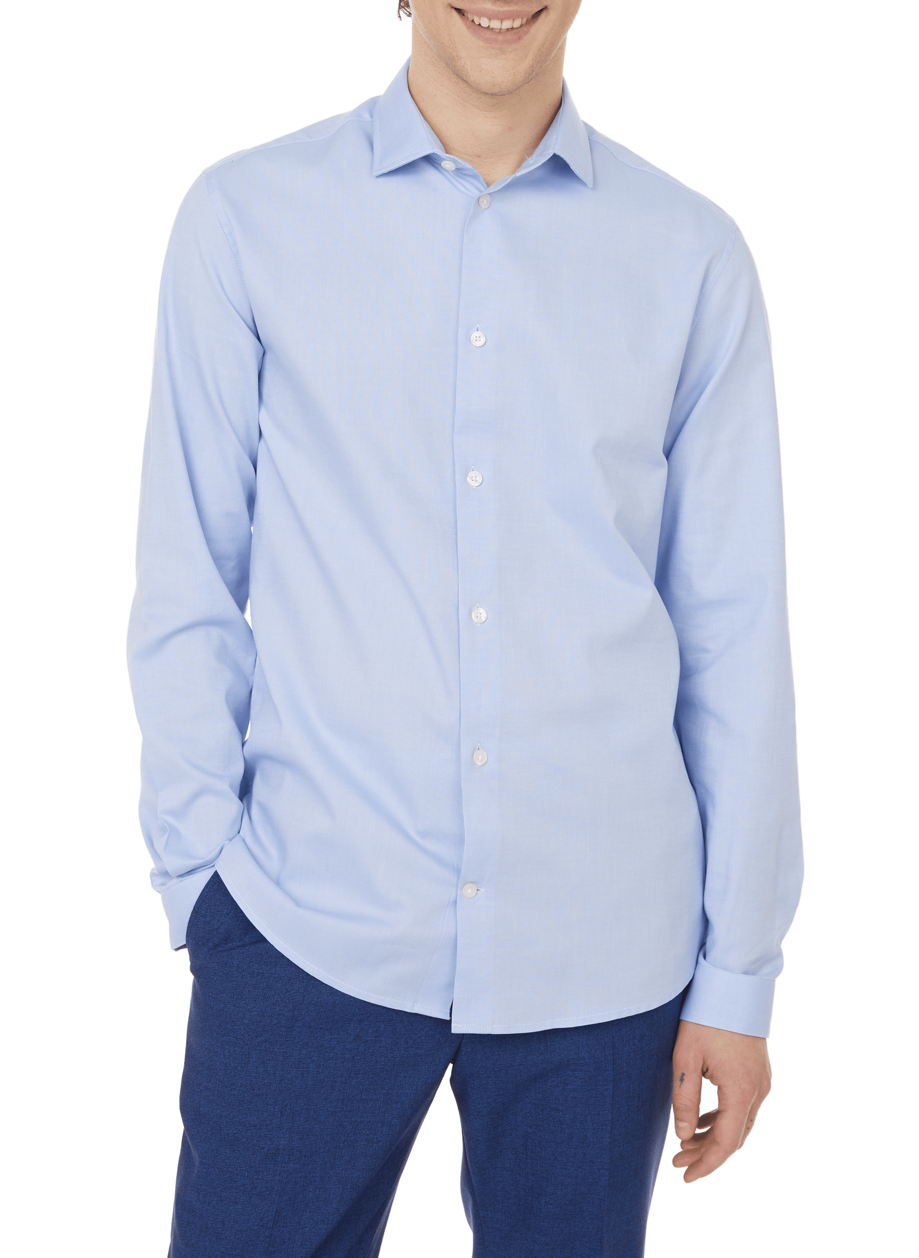 Slim-fit Kugan-S cotton shirt AU PRINTEMPS PARIS Blue