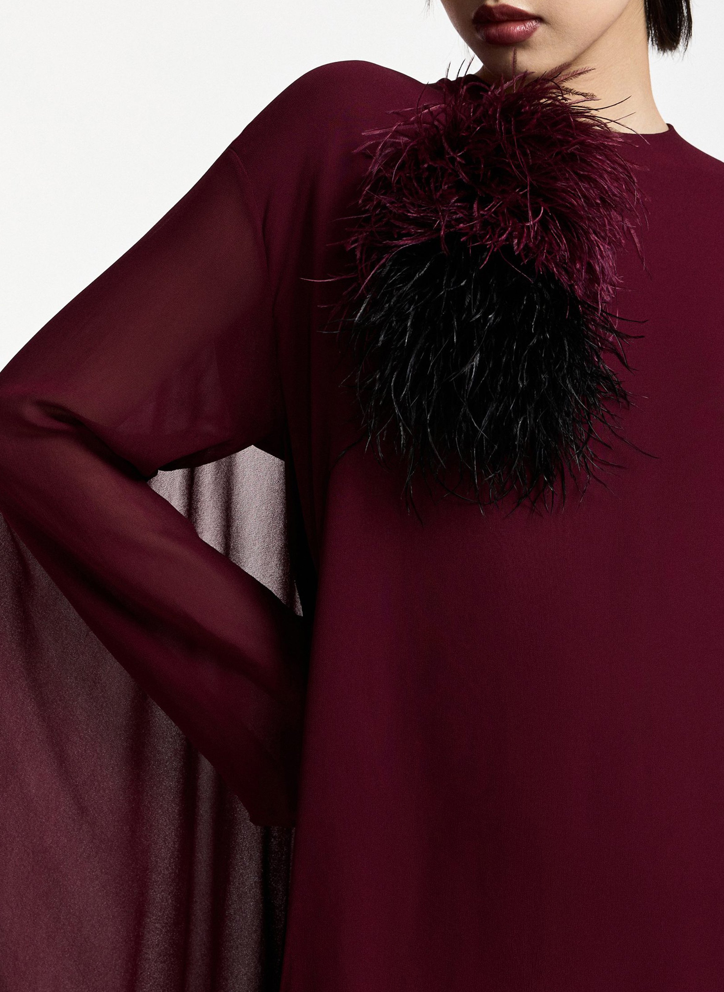 Robe courte ample col montant ESSENTIEL ANTWERP Rouge