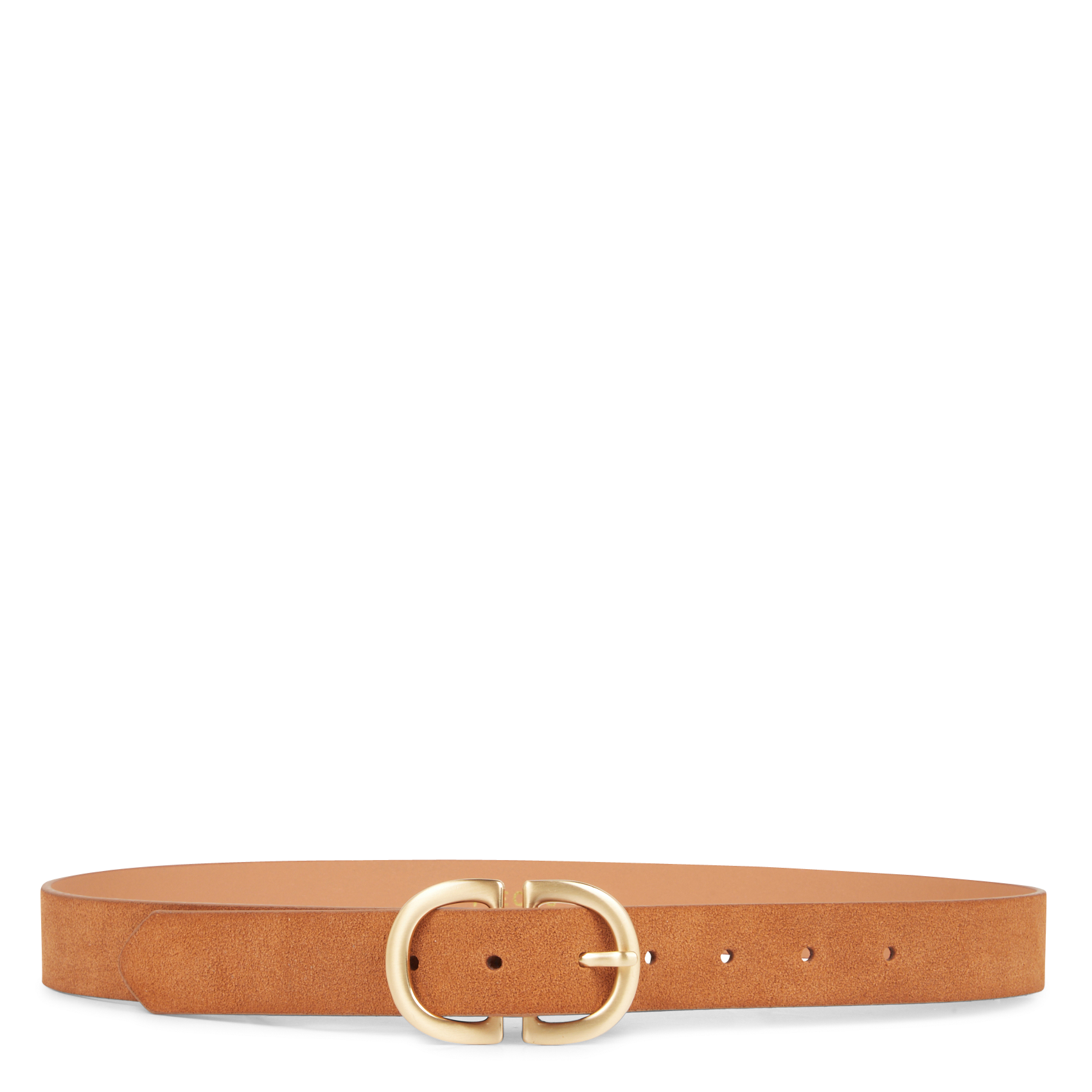 Ceinture à boucle en cuir PIECES Marron