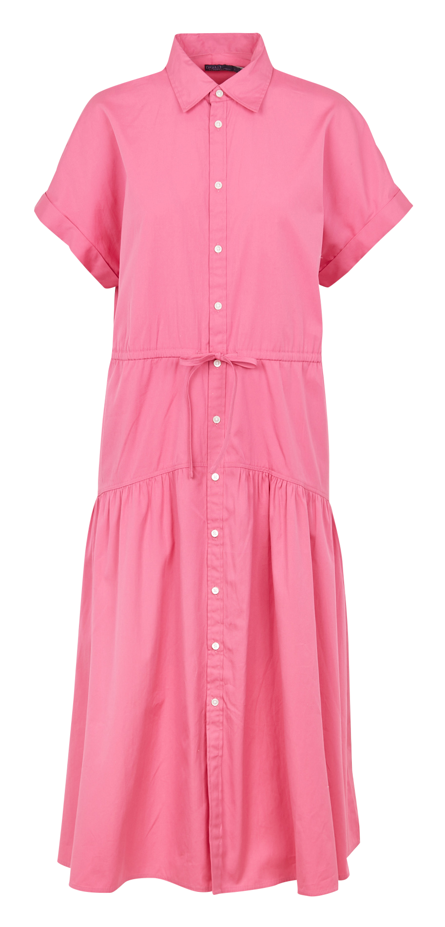Robe mi-longue col classique en coton POLO RALPH LAUREN Rose