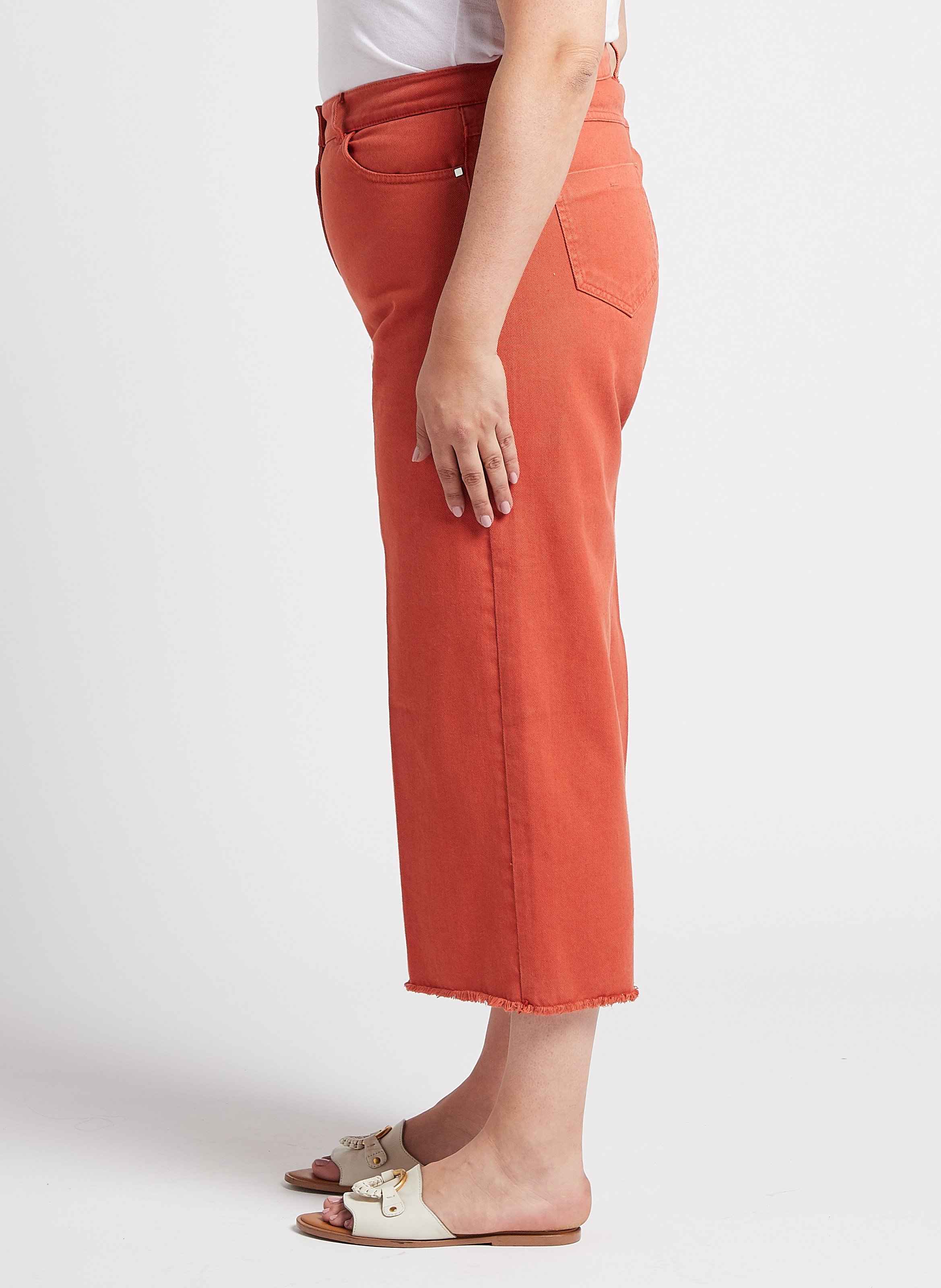 Cropped Jeans aus Baumwolle PERSONA by Marina Rinaldi Orange