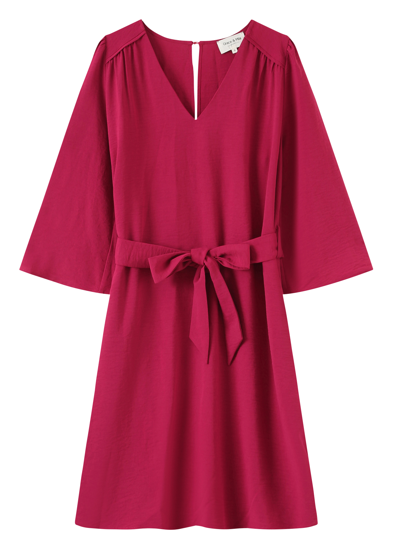 Short V-neck dress GRACE ET MILA Pink
