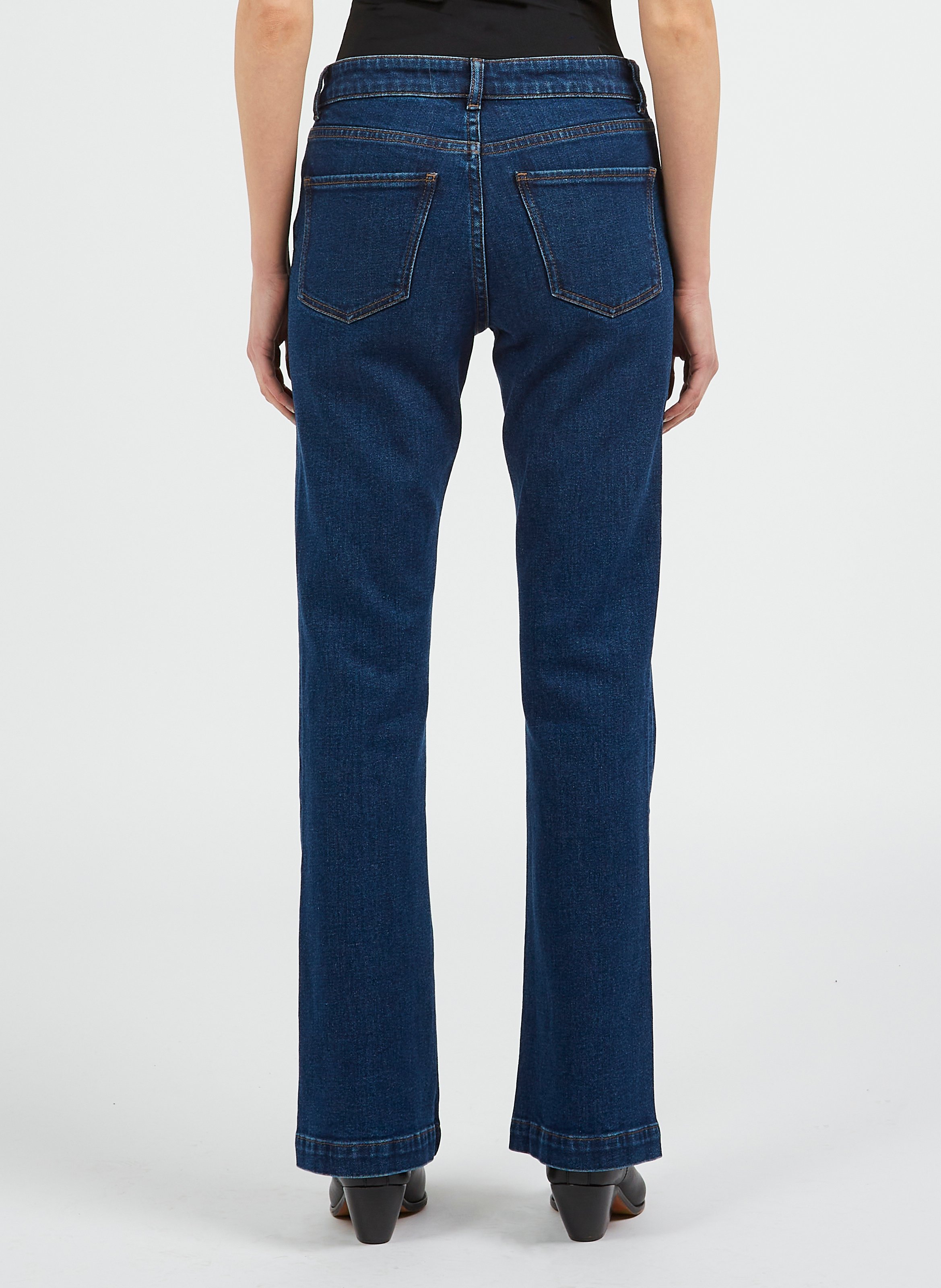 Jean flare en coton mélangé I CODE Bleu